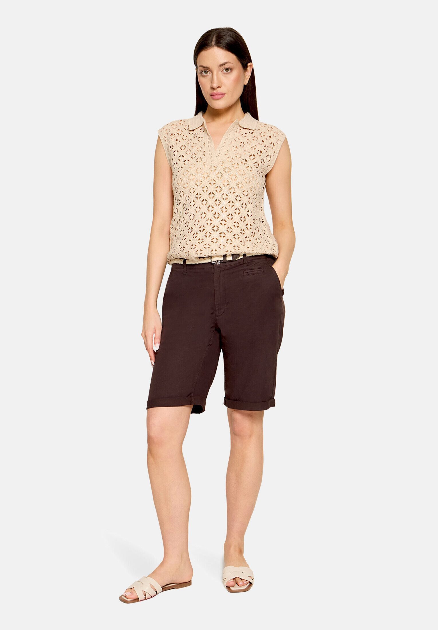 Cartoon Kurzarmshirt Damen mit V-Ausschnitt (1-tlg)