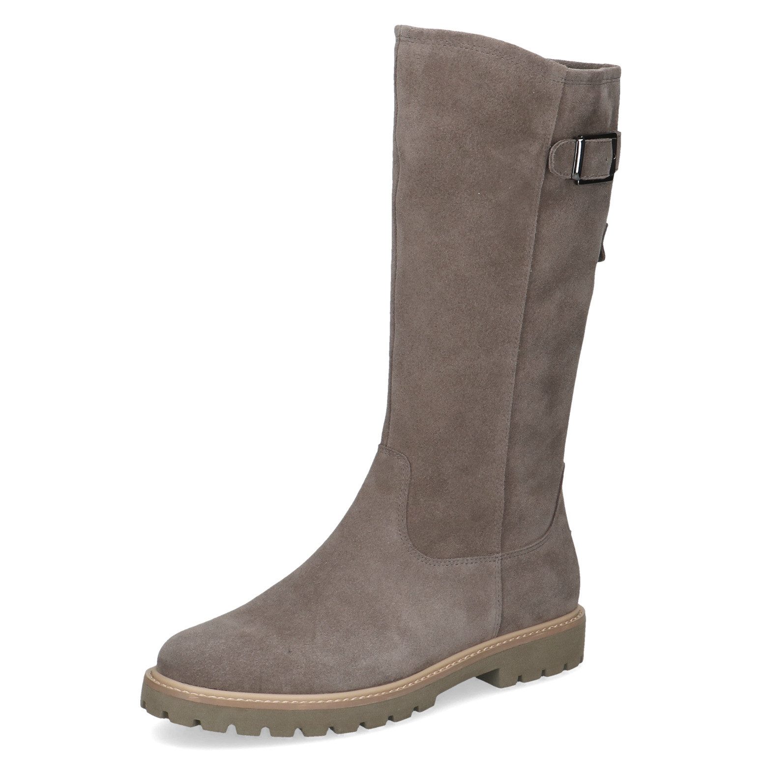 Caprice Stiefel Blockabsatz, Langschaftschaftstiefel mit Ziernähten, bequeme Weite