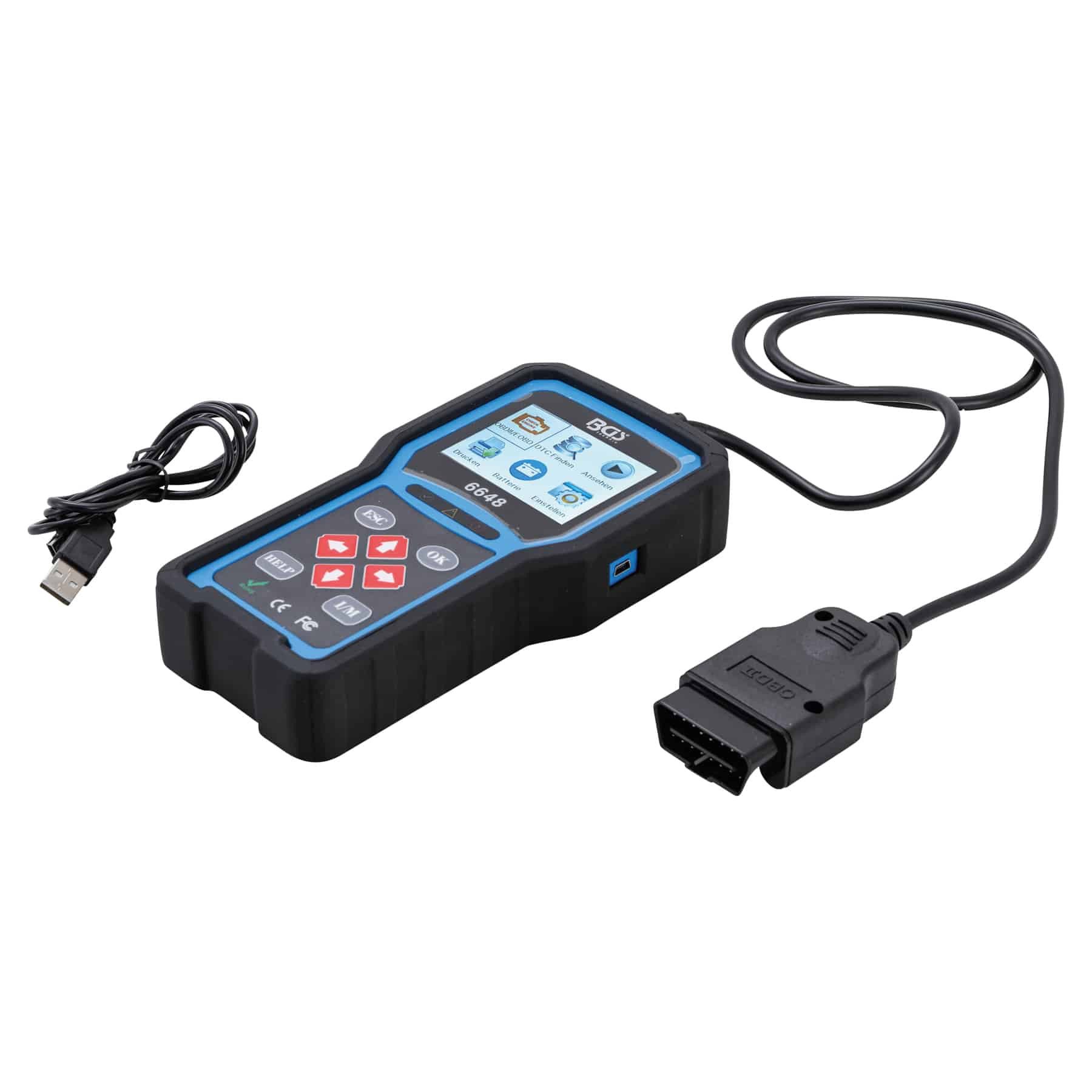 BGS technic OBD2-Diagnosegerät BGS TECHNIC OBD II Fehlerdiagnosegerät, 6648