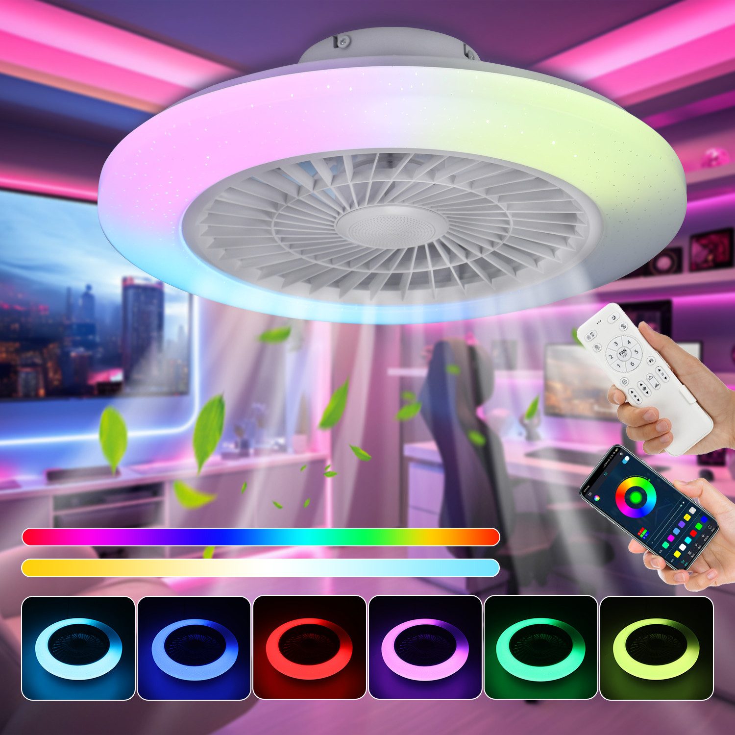 oyajia Deckenleuchte Music RGB LED Deckenleuchte günstig online kaufen