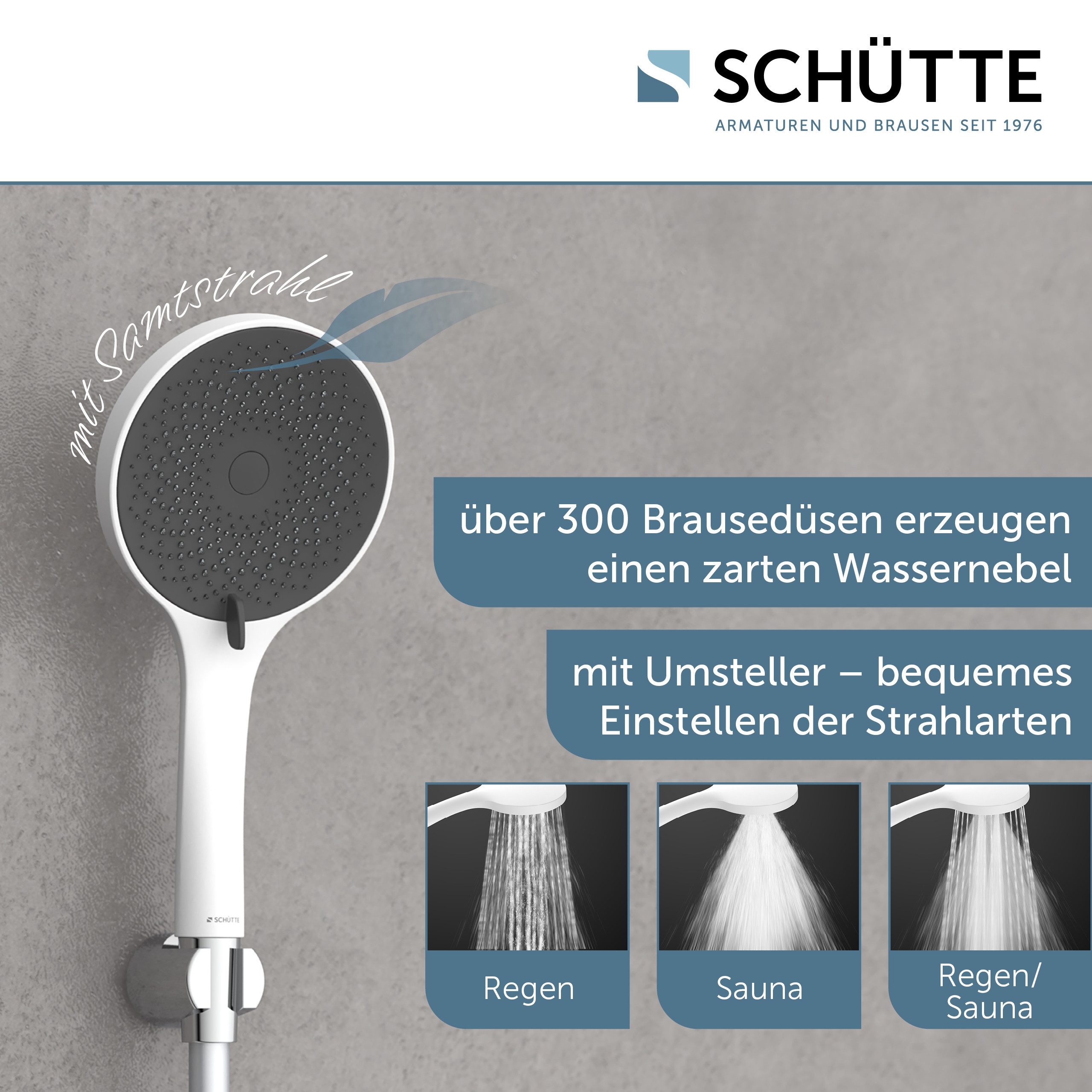 Schütte Handbrause CAPRI, Duschbrause, 3-fach verstellbar, günstig online kaufen