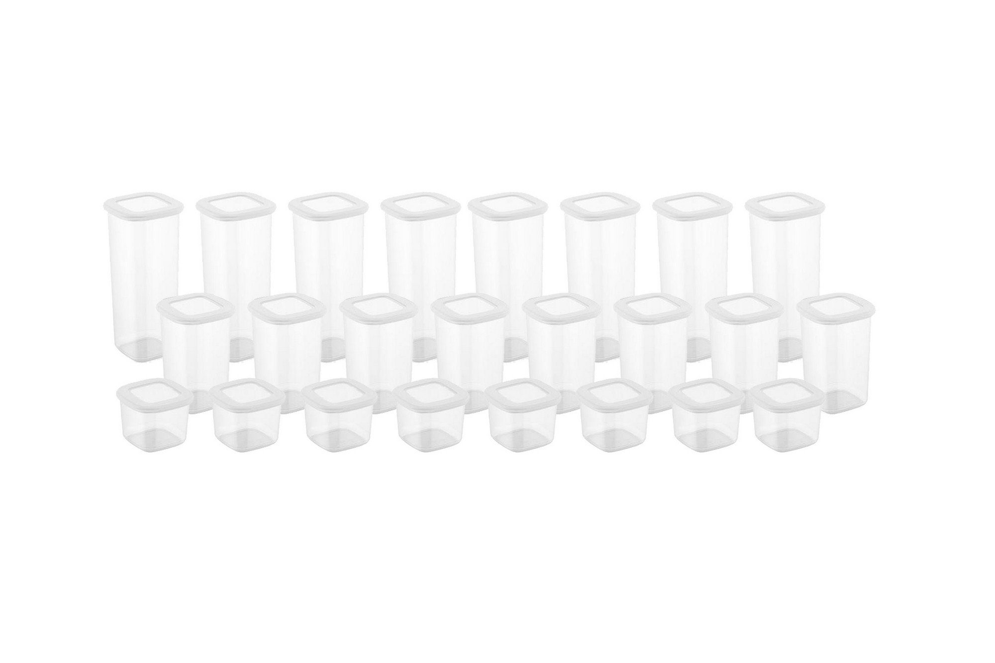 Hermia Concept Vorratsdose Erika,(24 Stücke), Aufbewahrungsbox -Set, Weiß, 100% Plastik