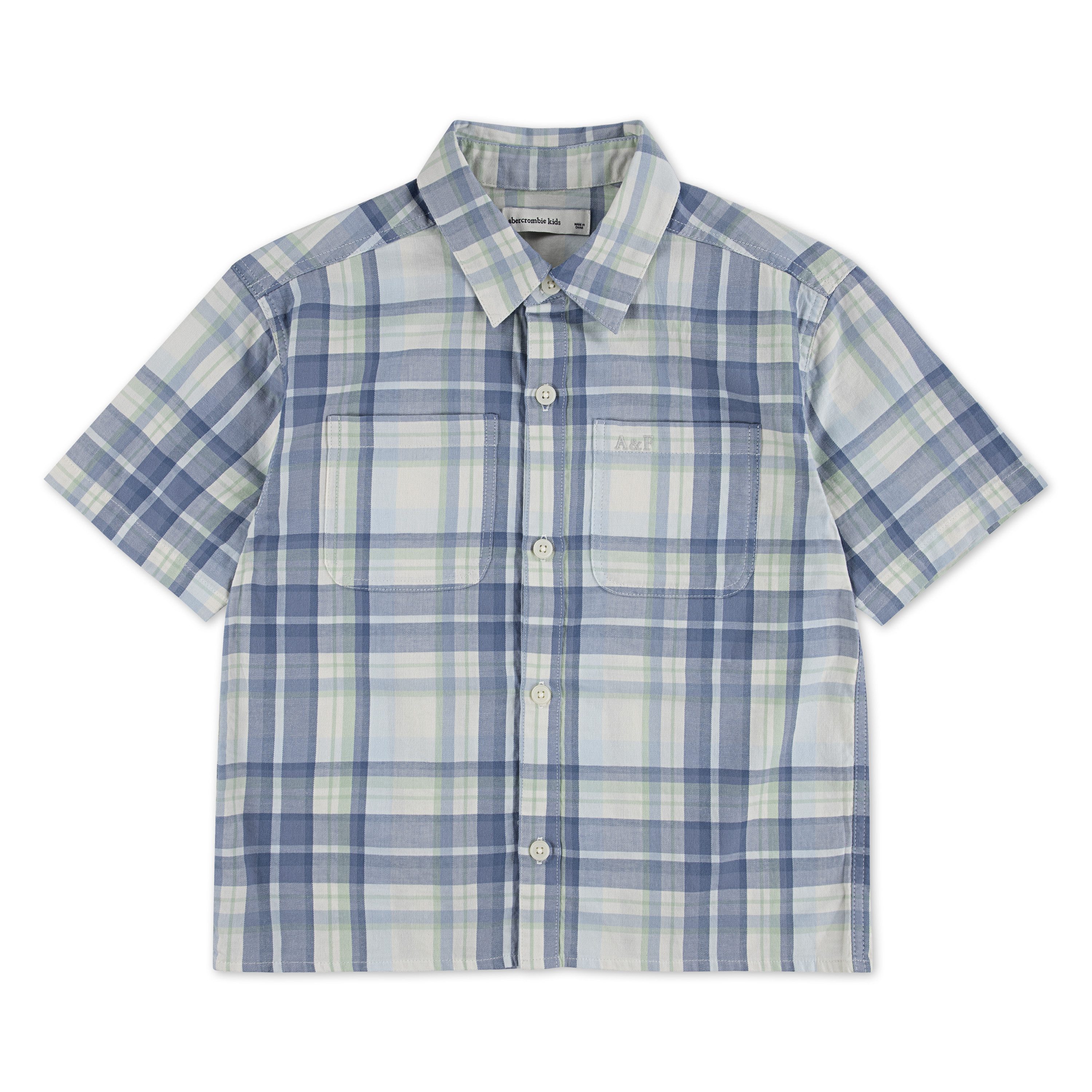 Abercrombie Kids Kurzarmhemd AFB BOXY WOVEN SHIRT mit Brusttaschen – Bild 2 von 4
