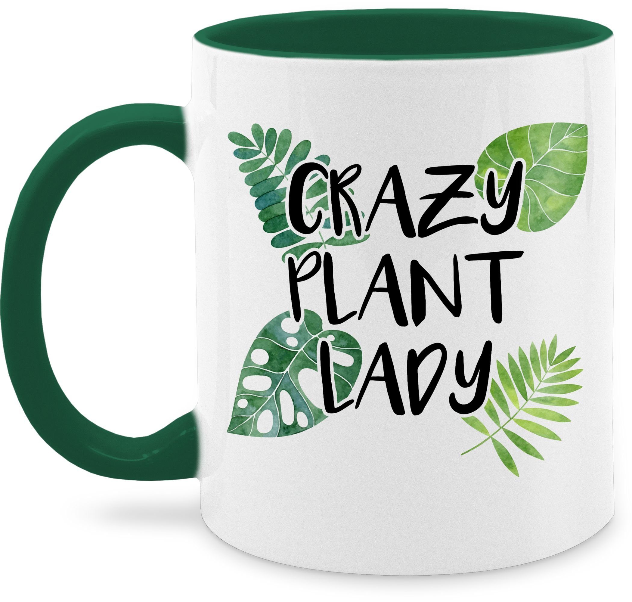 Shirtracer Tasse Crazy Plant Keramik, Statement Lady, Petrolgrün 1