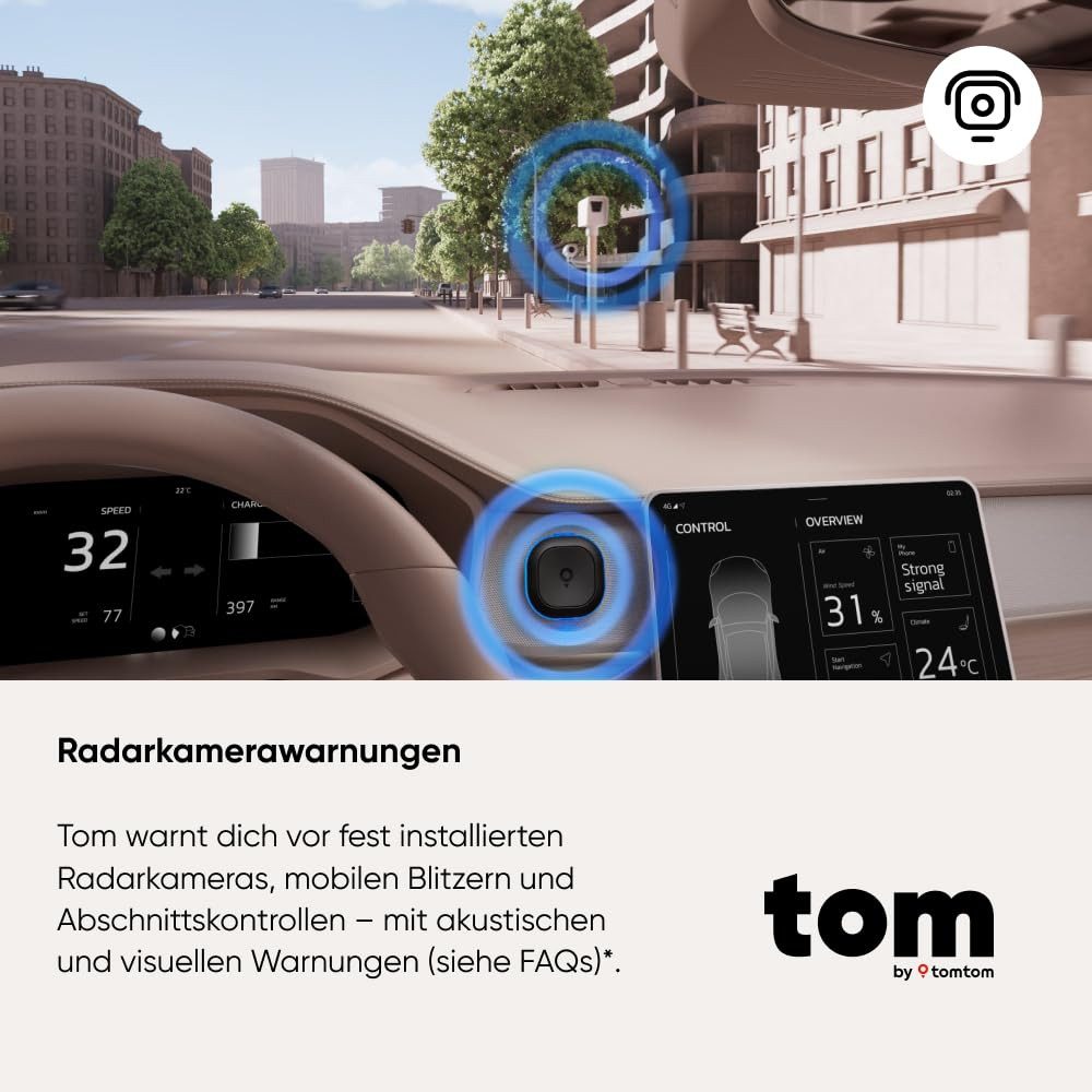 TomTom TomTom by TomTom Dashcam (Intelligenter Fahrassistent mit Apple CarPlay & Android Auto)