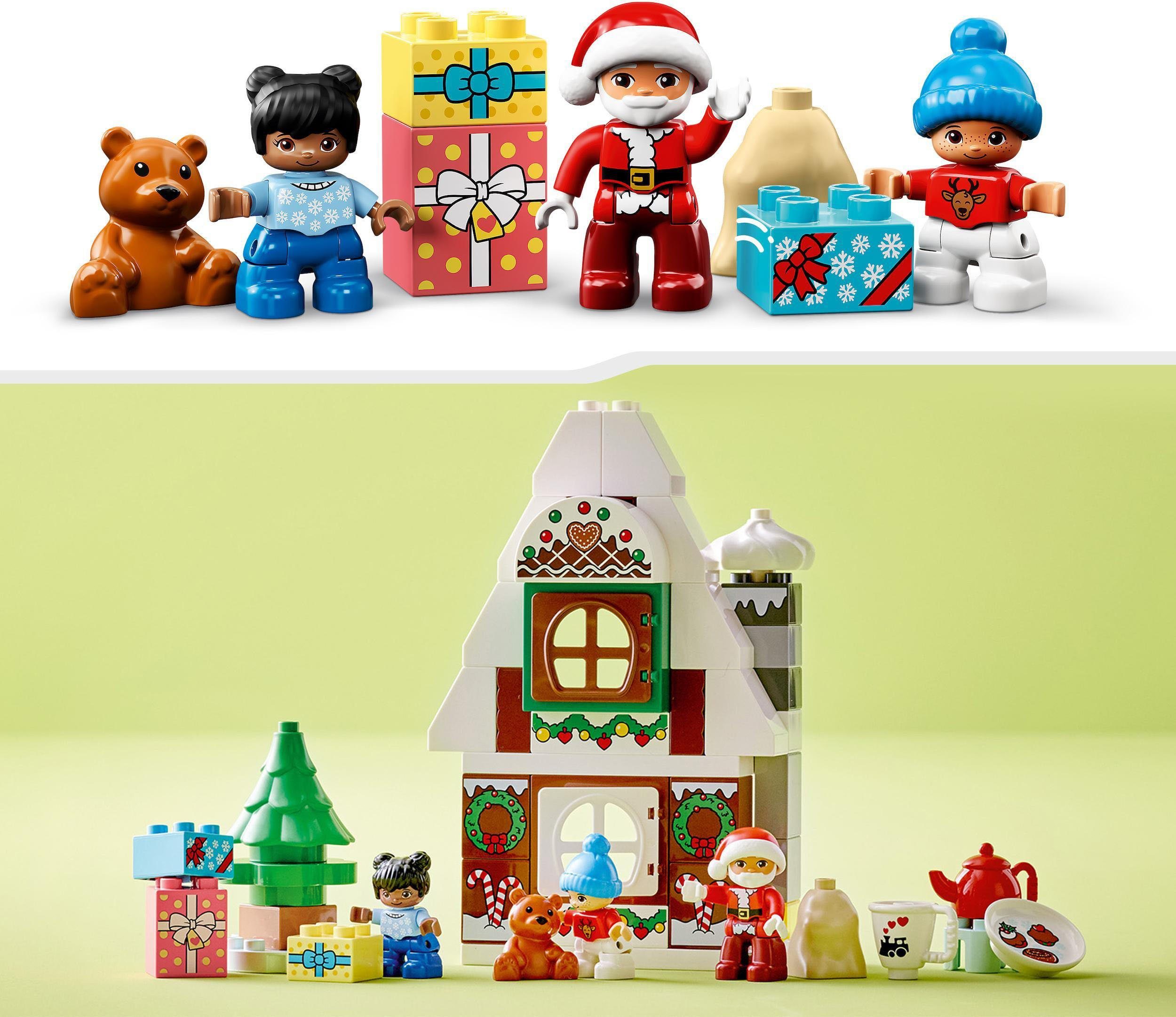 mit Lebkuchenhaus St) Konstruktionsspielsteine (50 LEGO® DUPLO, Weihnachtsmann (10976), LEGO®