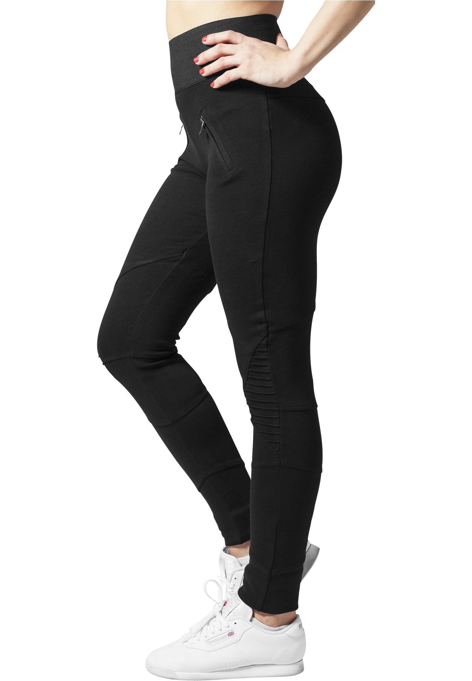 Damen blk/blk Ladies CLASSICS TB1053 URBAN (1-tlg) Interlock High Leggings Leggings Interlock Waist