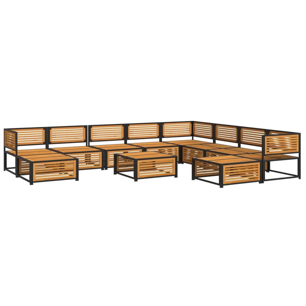 vidaXL Gartenlounge-Set 11-tlg. Garten-Sofagarnitur mit Kissen günstig online kaufen