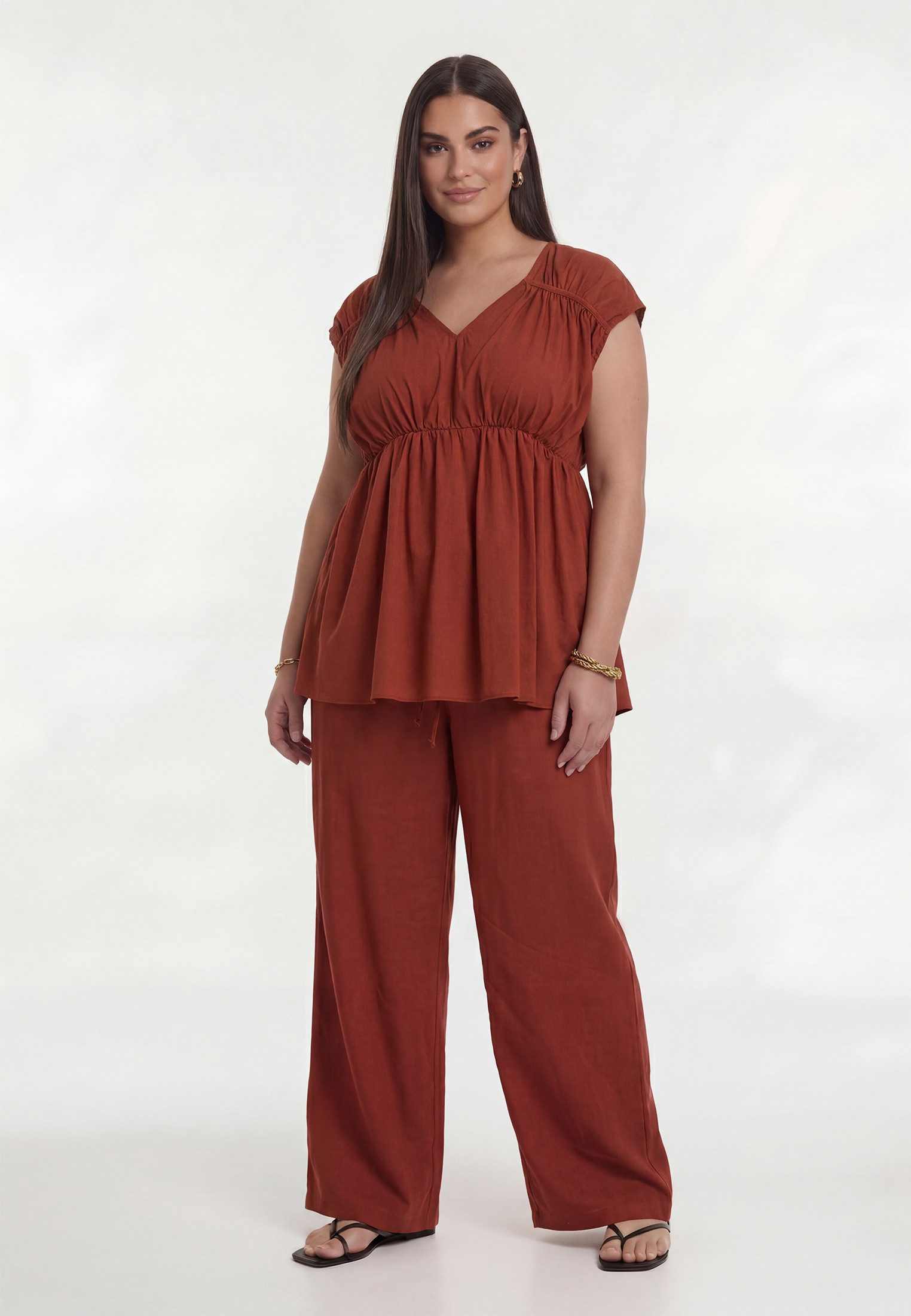 YOEK Bootcuthose Damen Hose mit einem elastischen Bund