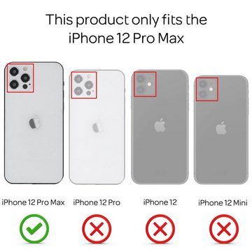Nalia Smartphone-Hülle Apple iPhone 12 Pro Max, Klare Hybrid Hülle / Harte Rückseite / Kratzfest / Super Transparent