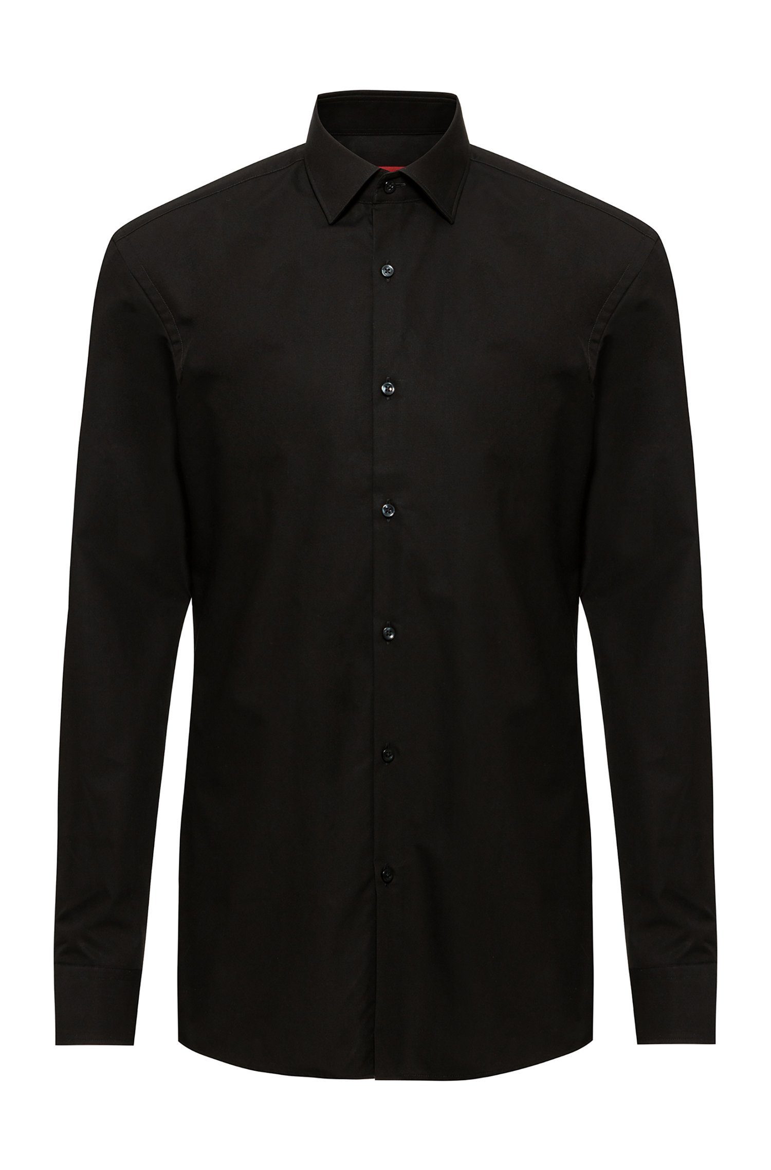 HUGO Businesshemd Slim-Fit Hemd aus bügelleichter Baumwoll-Popeline