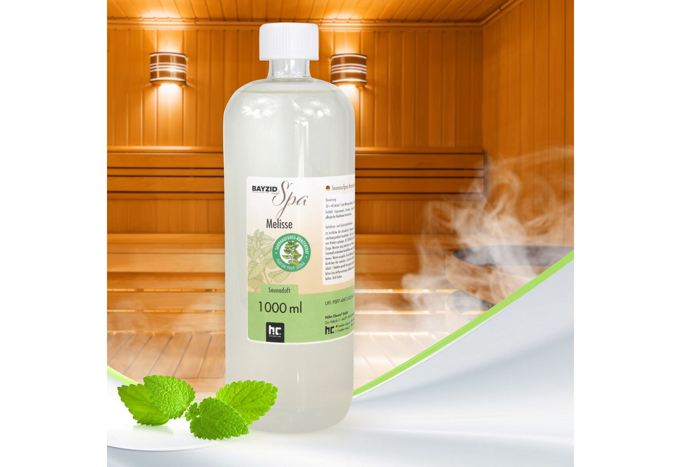 Thumbnail - Höfer Chemie GmbH Aufgusskonzentrat 1 L BAYZID® SPA Saunaaufguss Melisse, (1-St)