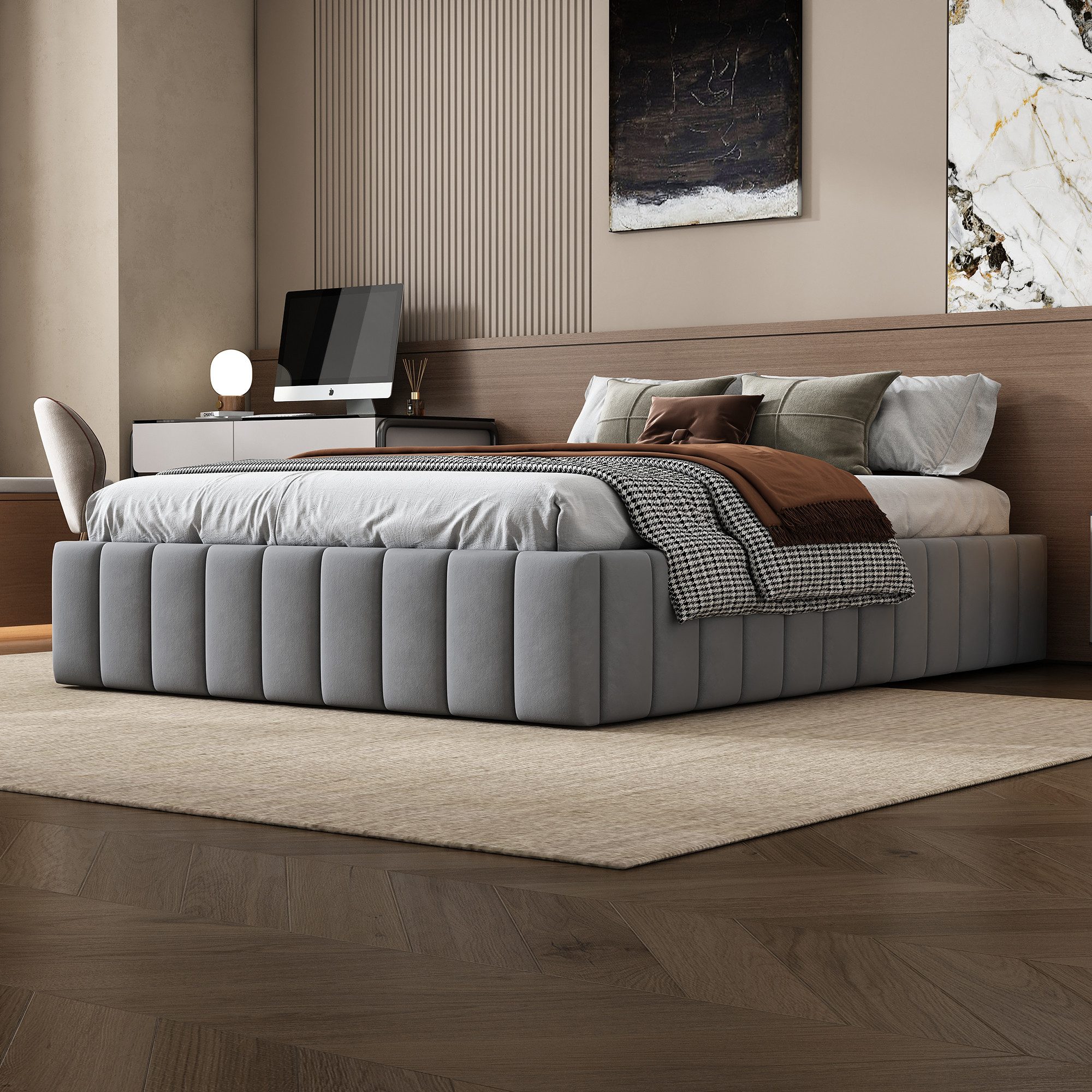 STILVORA Jugendbett 140x200 mit Stauraum,Doppelbett mit Lattenrost,ohne Kop günstig online kaufen