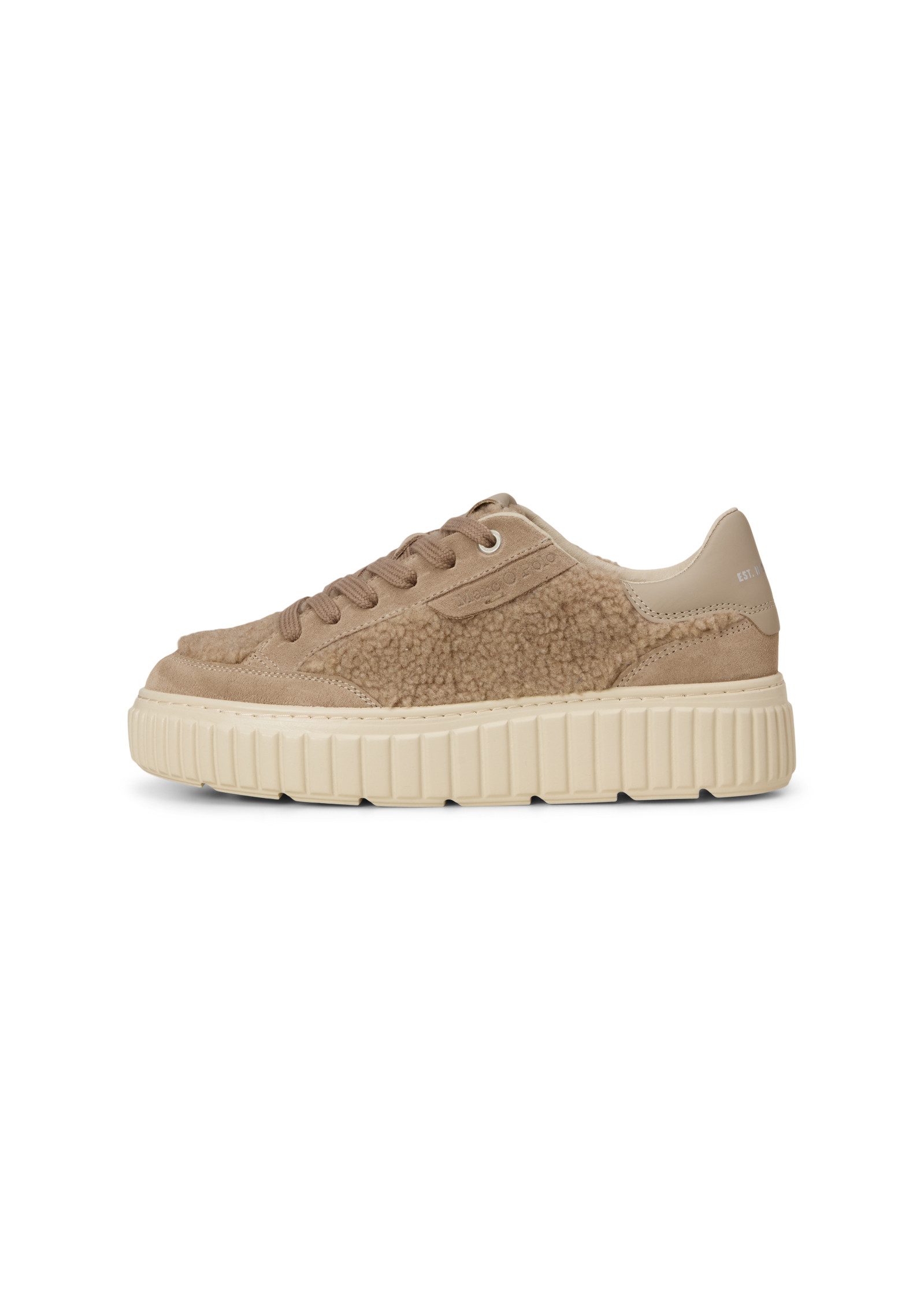 Marc O'Polo aus Teddyfell mit Echtleder-Details Sneaker – Bild 3 von 5