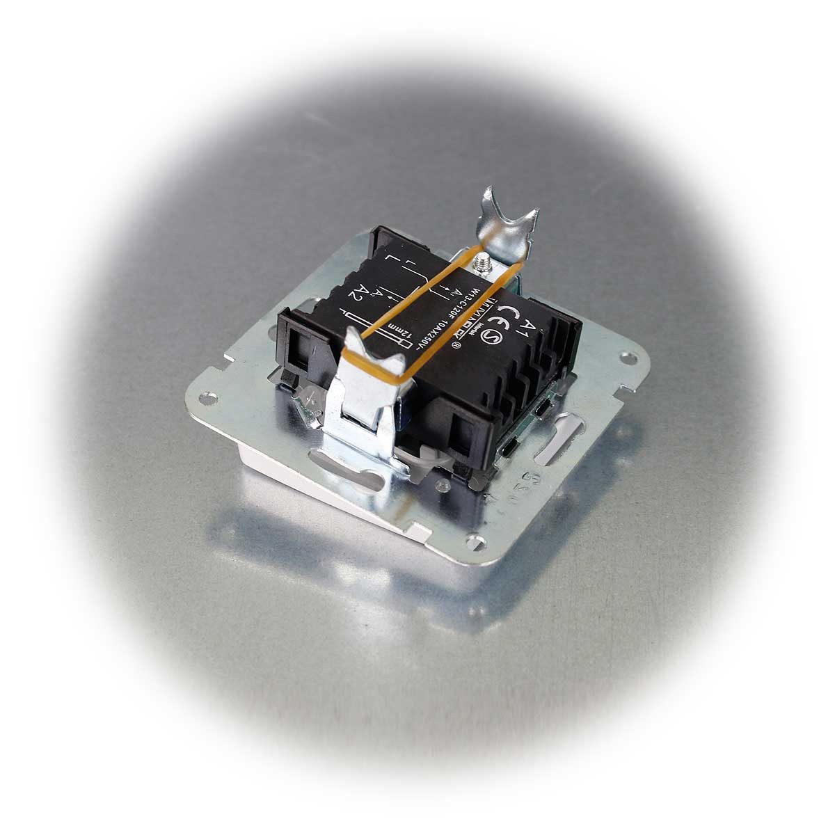 ChiliTec 20x DELPHI Wechsel-Schalter 250V~/ 10A wei OHNE Ra Unterputzschalter