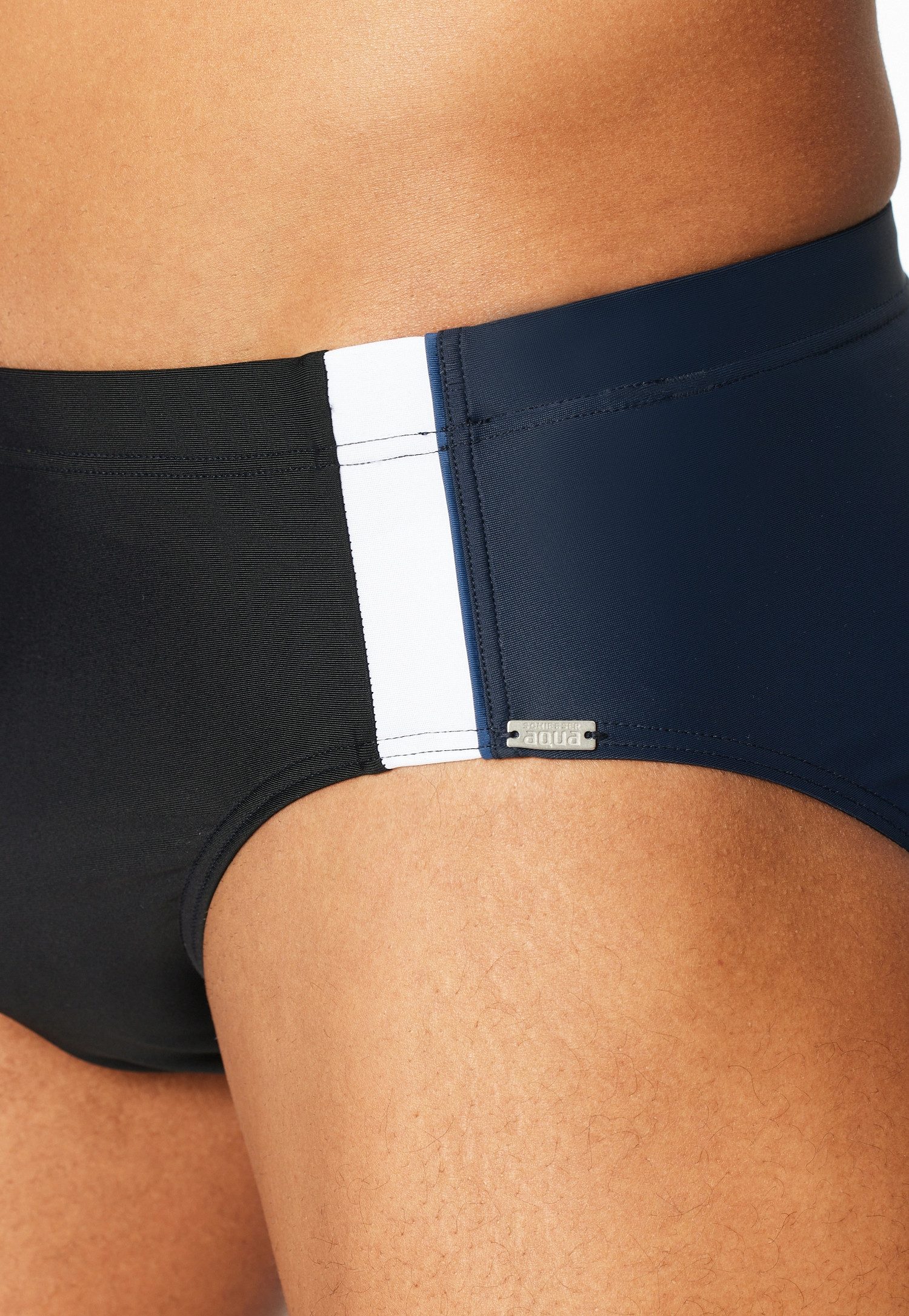Schiesser Badeslip Aqua Bund mit Kordel, seitliche Kontraststreifen – Bild 5 von 5