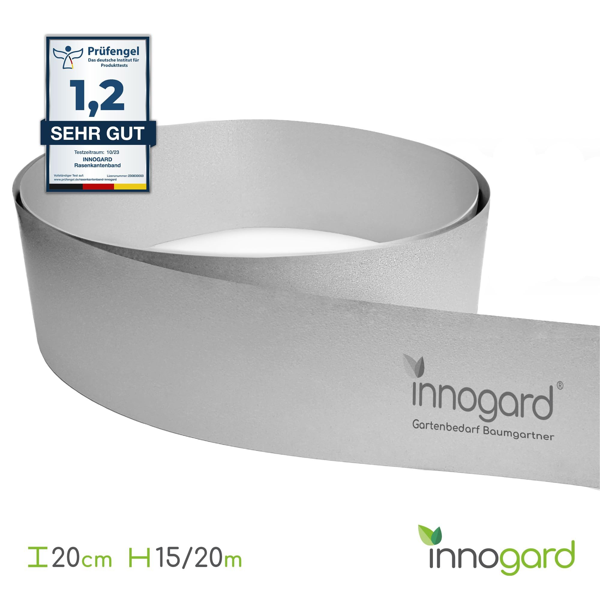 innogard Rasenkante Beeteinfassung 1 mm stark Rasenkantenband Beetbegrenzung Beetumrandung