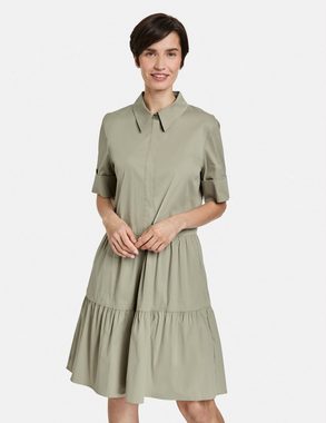 GERRY WEBER Midikleid Schwingendes Kleid mit Hemdkragen