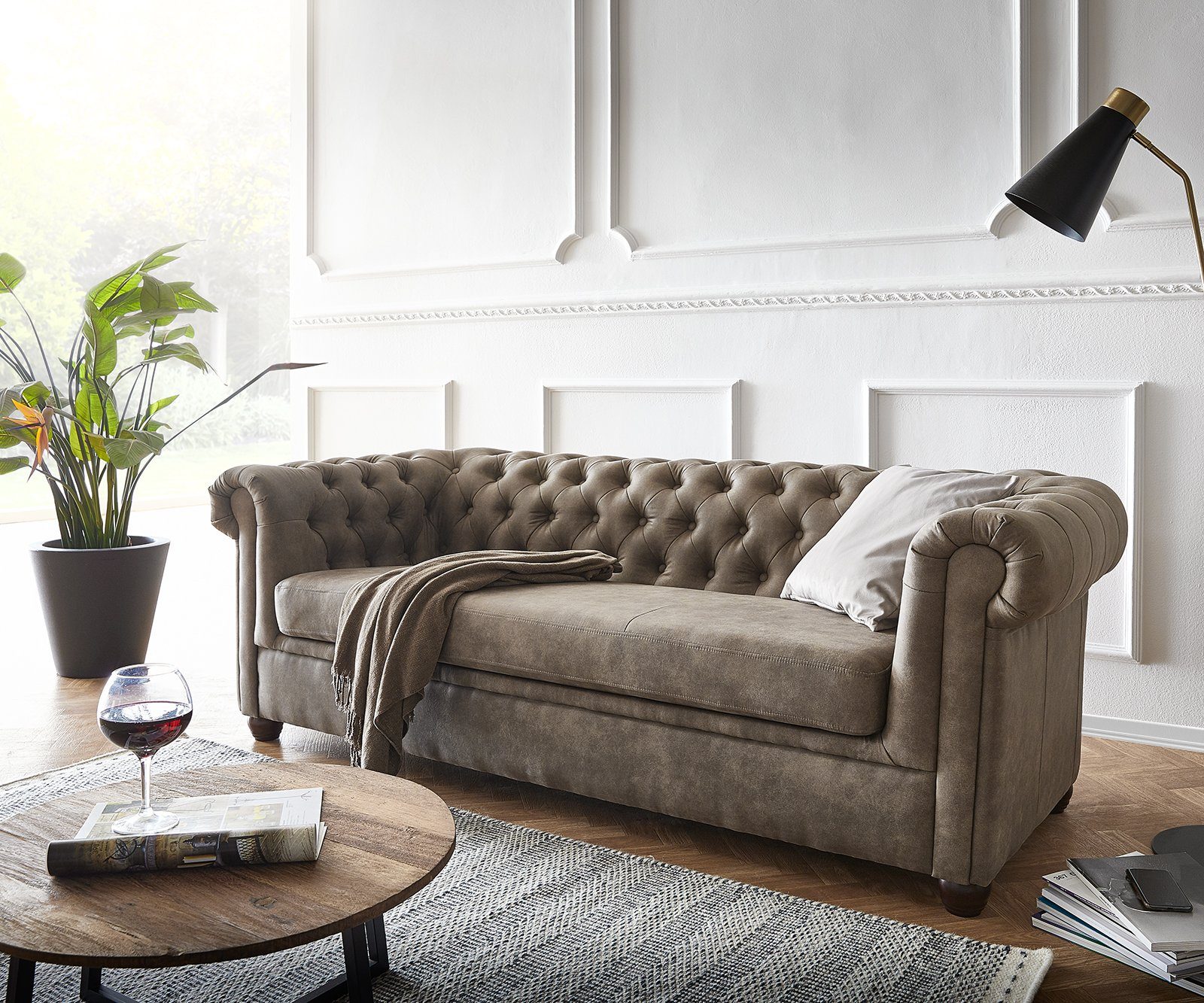 3-Sitzer Chesterfield