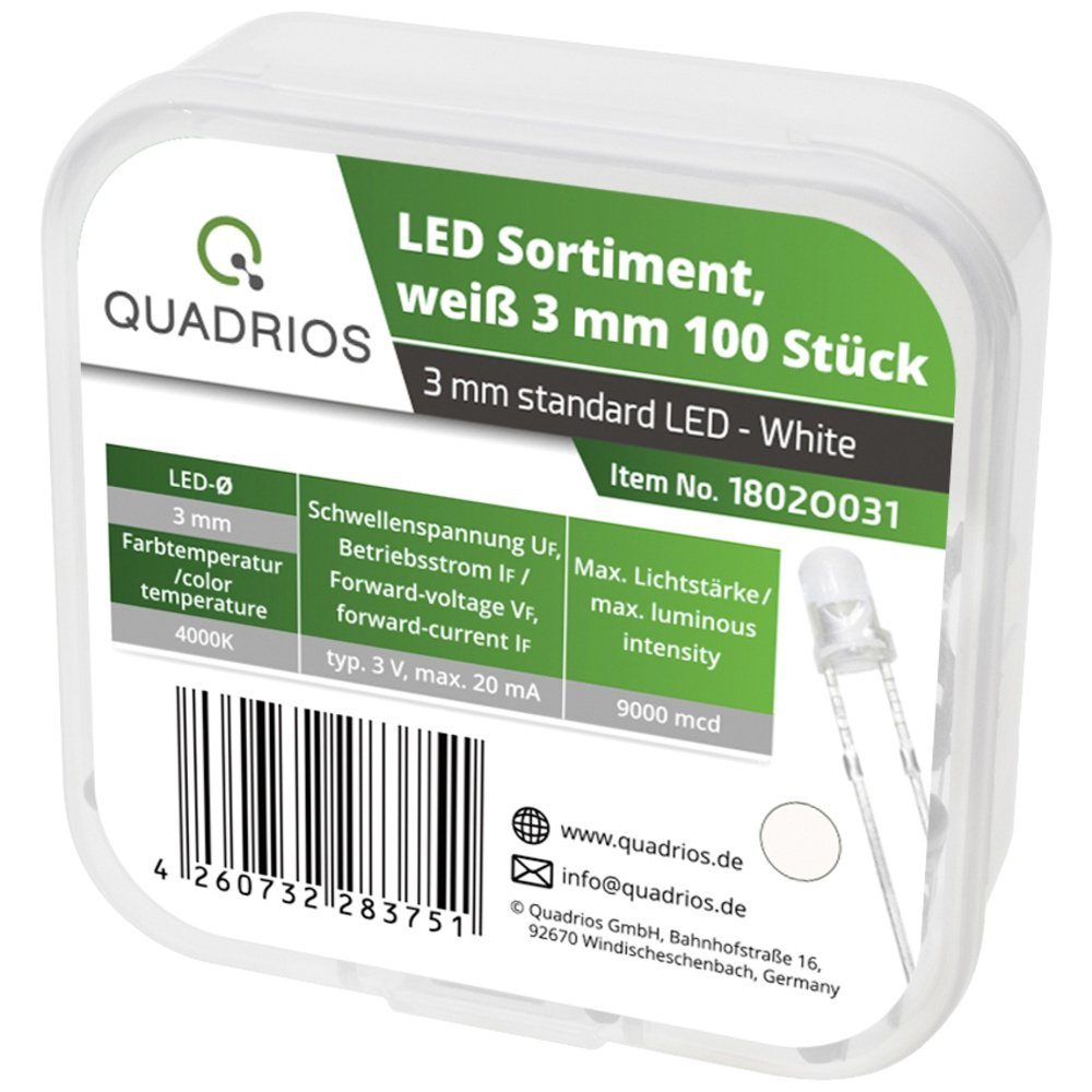 Naturweiß LED-Sortiment 20 3.0 Quadrios mA LED-Leuchtmittel Quadrios V