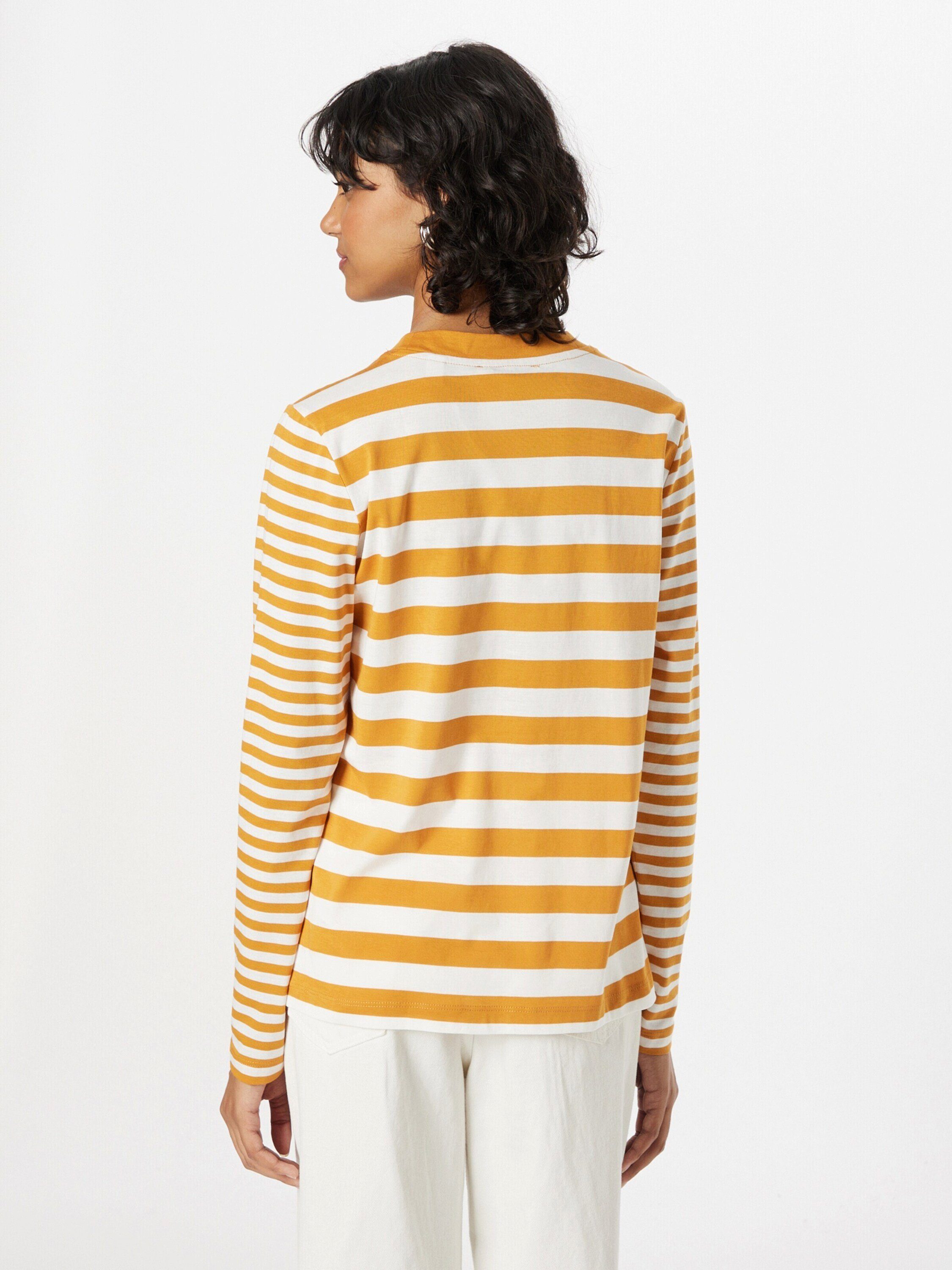 yellow Langarmshirt (1-tlg) honey Details Esprit Plain/ohne