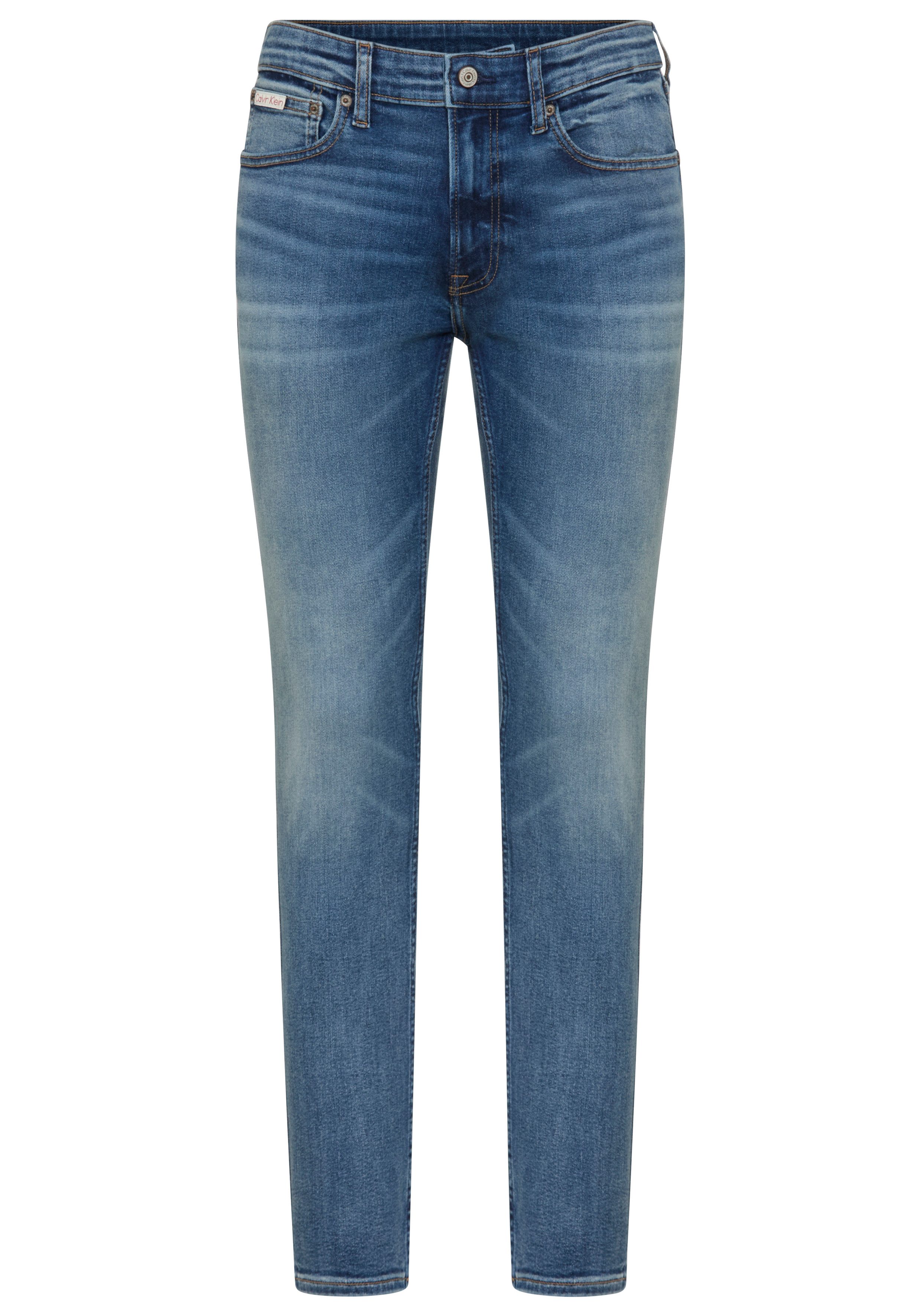 Calvin Klein Jeans Skinny-fit-Jeans SKINNY mit Leder-Badge