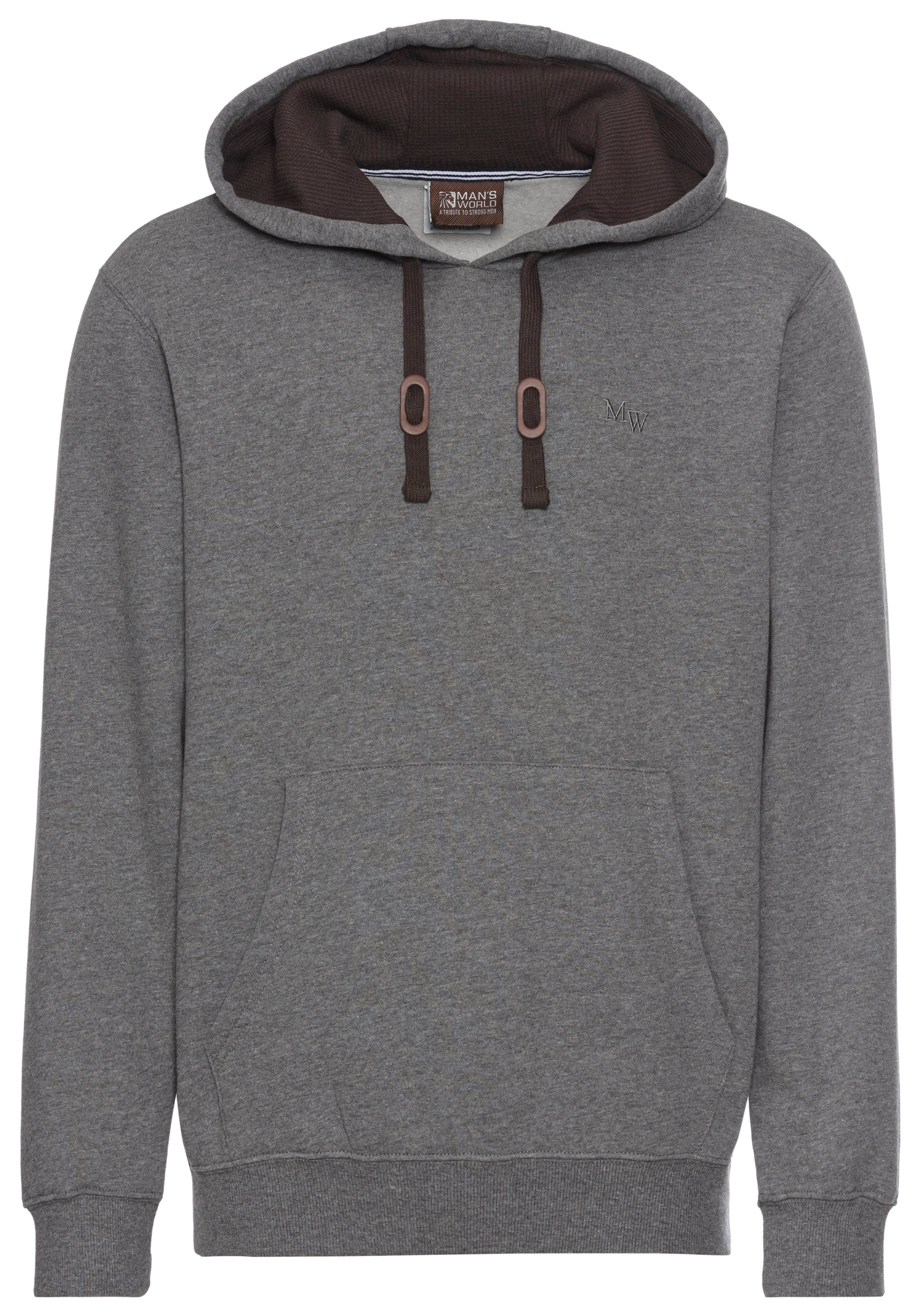 Man's World Kapuzensweatshirt lange Ärmel, lockere Passform, unifarben, mit Kapuze – Bild 5 von 5