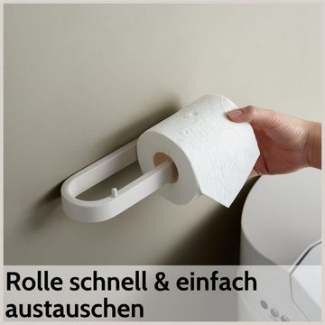 DEKAZIA Toilettenpapierhalter, Design, Rostfreier Edelstahl, ohne Bohren, selbstklebend