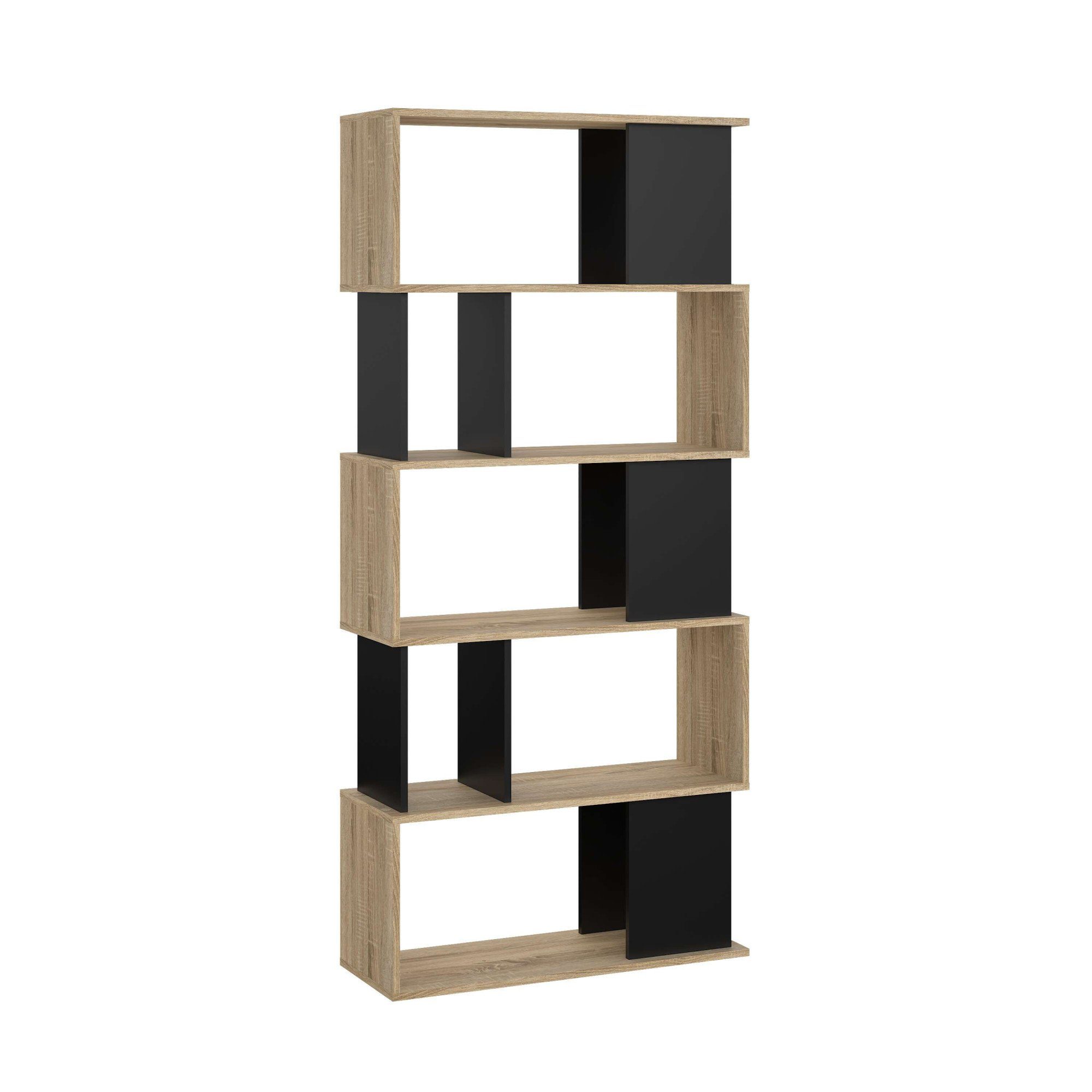 INOSIGN Bücherregal Maze, Regal, Standregal, Stauraumregal, Multifunktional, Breite/Tiefe/Höhe: 80/29,5/175 cm, zweifarbig, mit vielen Fächern