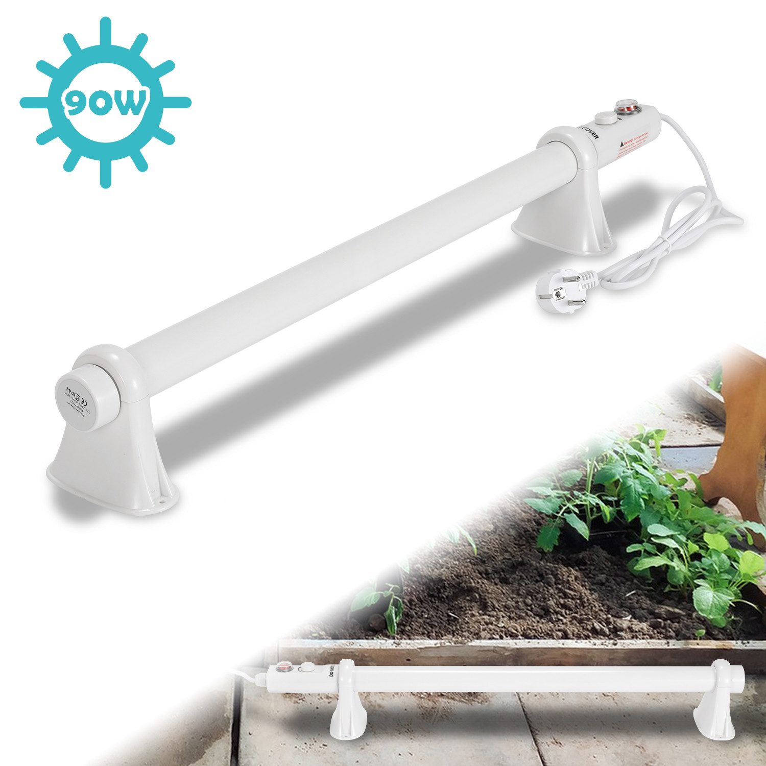 Clanmacy Gewächshaus Gewächshausheizung Gewächshaus 55-135 Watt 50-100 cm H günstig online kaufen