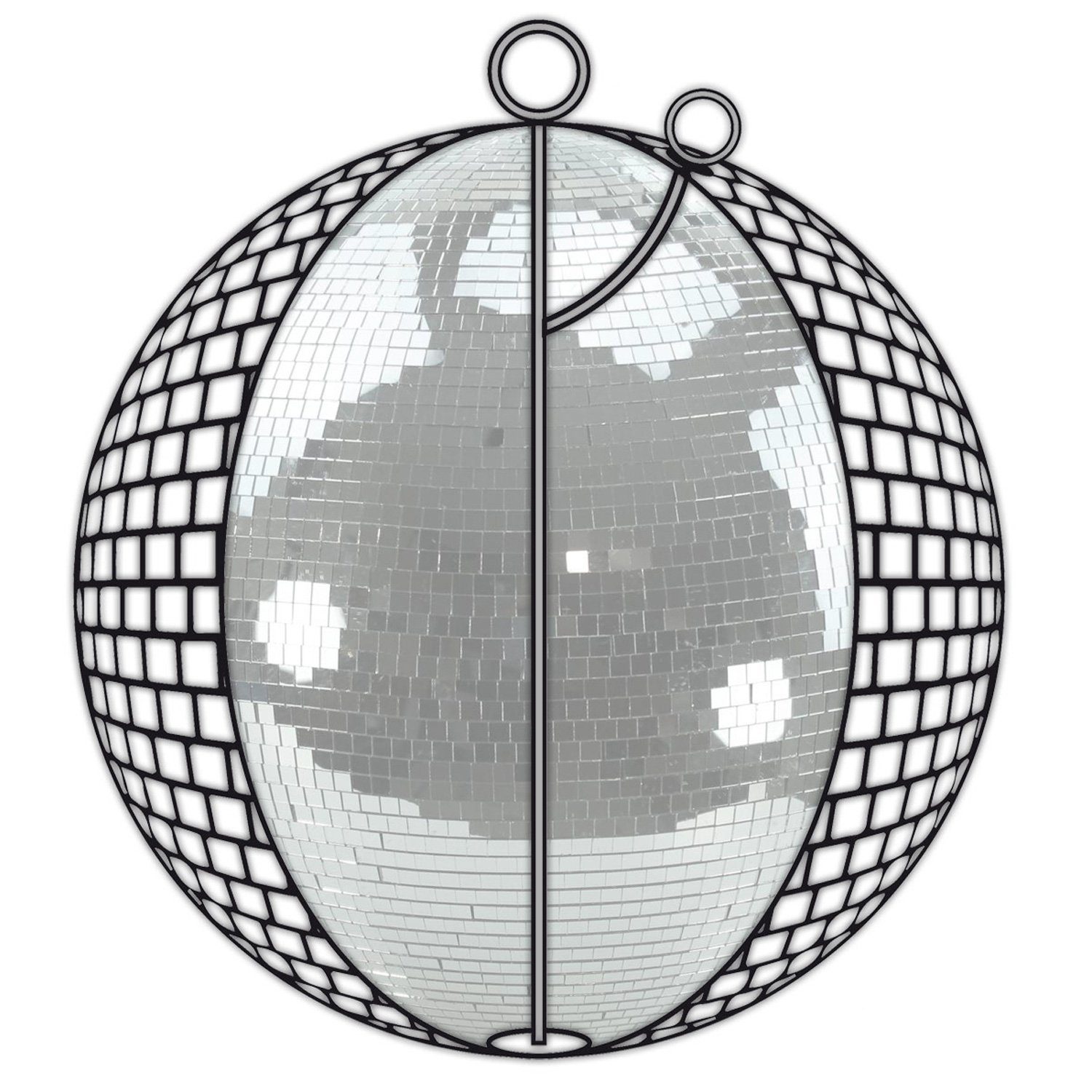 SATISFIRE Discolicht Spiegelkugel 30cm kupfer Safety Discokugel Mirrorball party Disko Deko