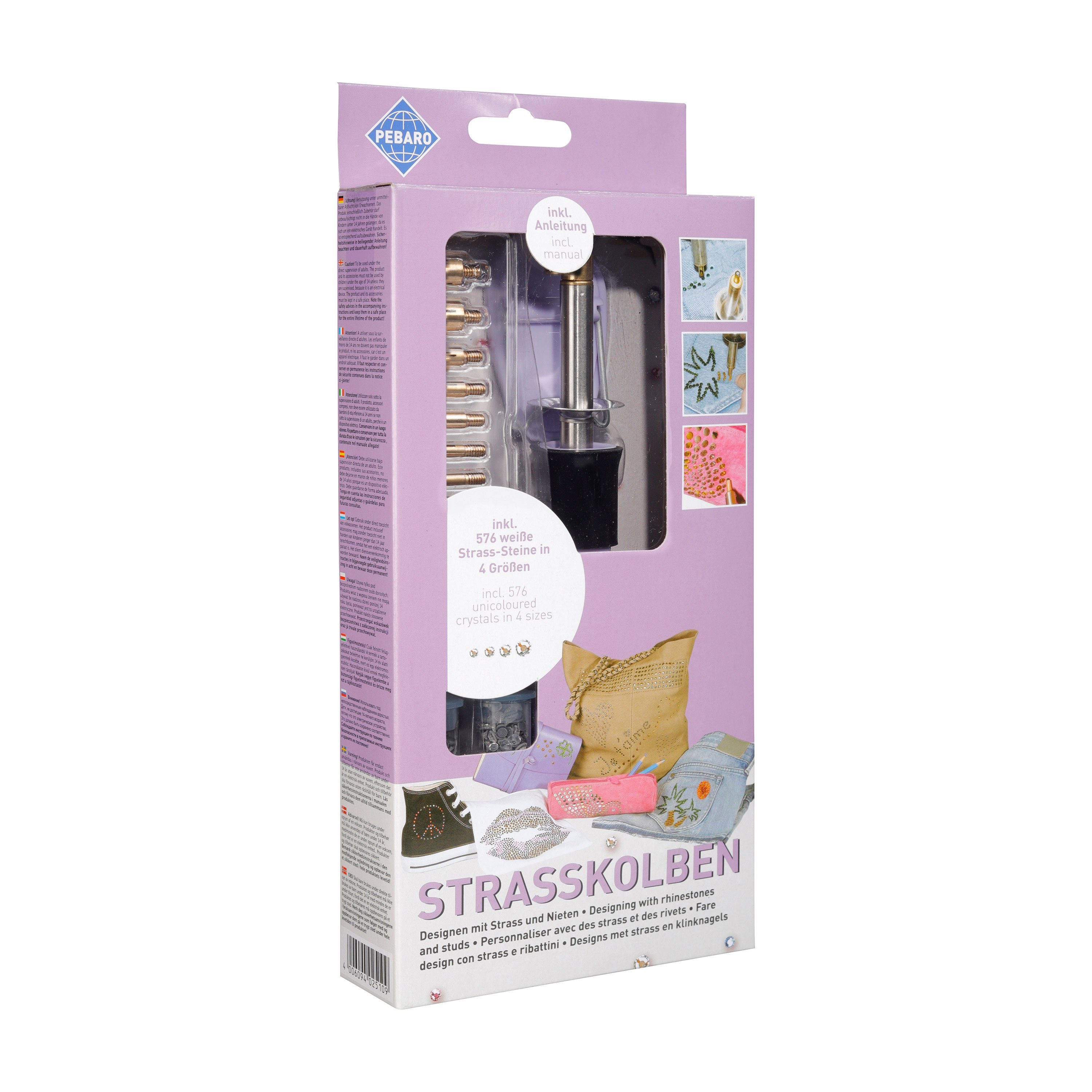 Pebaro Kreativset Strasskolben-Set mit 12 Aufsätzen, 0251