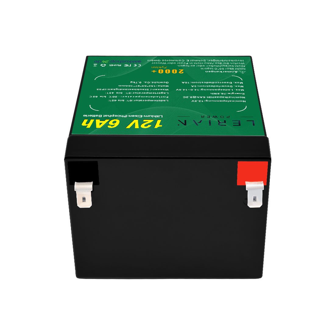 LERIAN POWER LiFePO4 Akku 12V 6Ah 10A LFP Batterie für Camping Boot Solar Akku