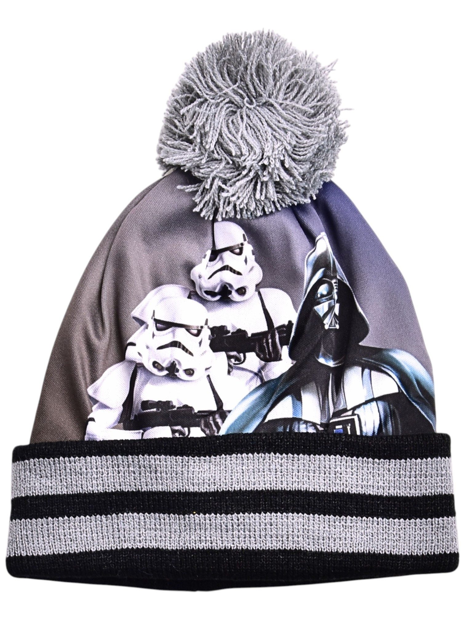 Star Wars Bommelmütze Darth Vader & Sturmtruppen (2-St) Jungen Winter-Set Mütze & Handschuhe 2-4 Jahre