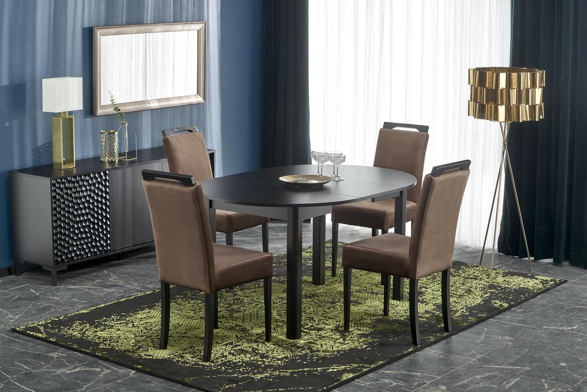 designimpex Esstisch Design rund HA-400 ausziehbar günstig online kaufen