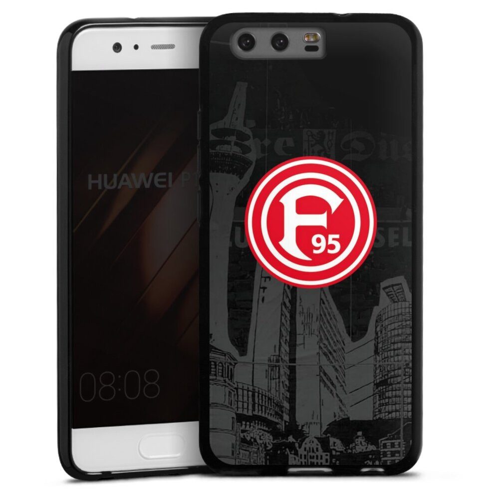 DeinDesign Handyhülle Fortuna Düsseldorf Offizielles Lizenzprodukt Logo Fortuna Logo City, Huawei P10 Silikon Hülle Bumper Case Handy Schutzhülle