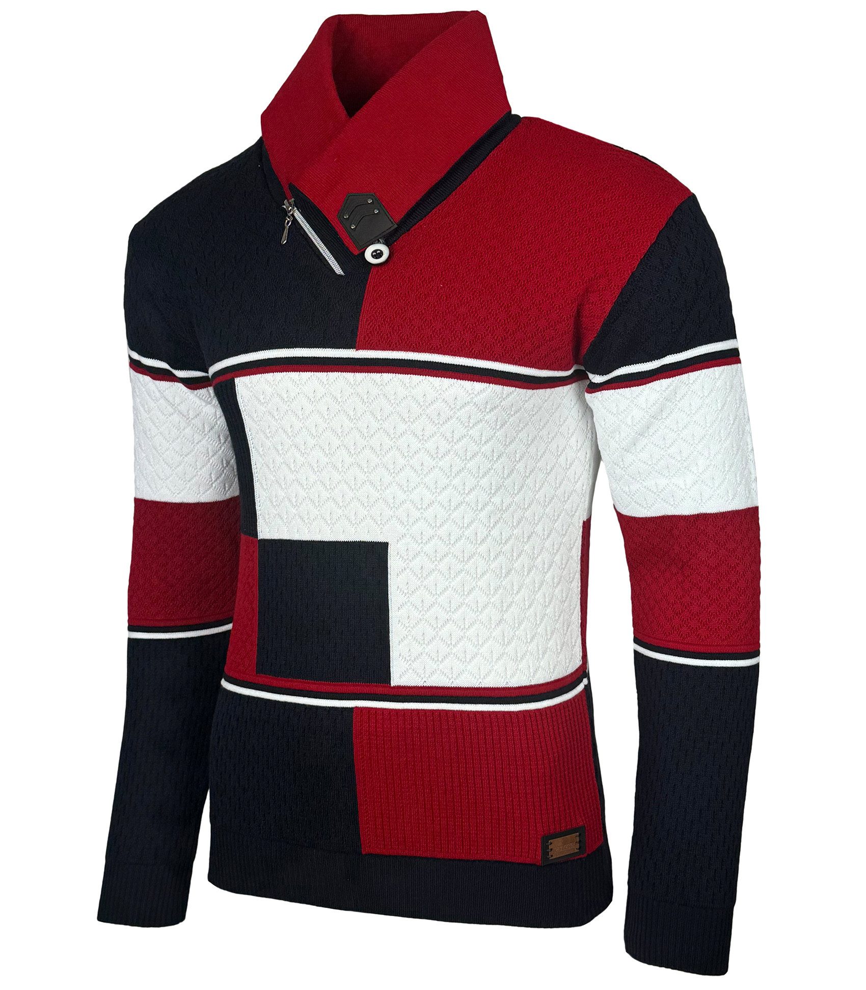 Baxboy Strickpullover Baxboy Herren Feinstrick Pullover günstig online kaufen