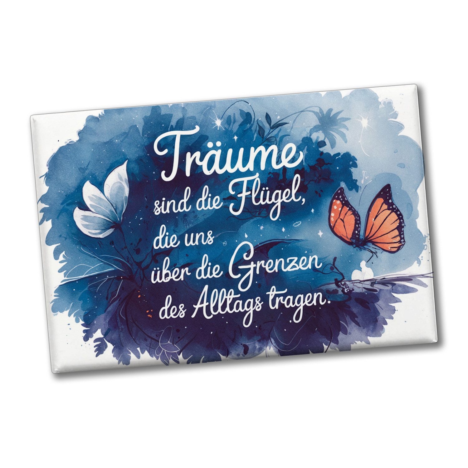 speecheese Magnet Schmetterling - Träume sind Flügel - Souvenir Souvenir Magnet
