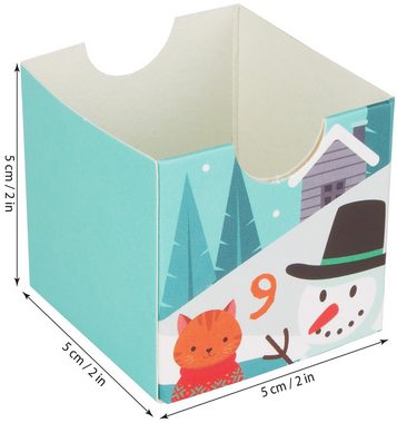 BRUBAKER befüllbarer Adventskalender DIY Weihnachtskalender für Katzen zum Befüllen - Haustier Kalender (mit 24 Türchen, 1-tlg), Kalender für Leckerlis Snacks Süßigkeiten