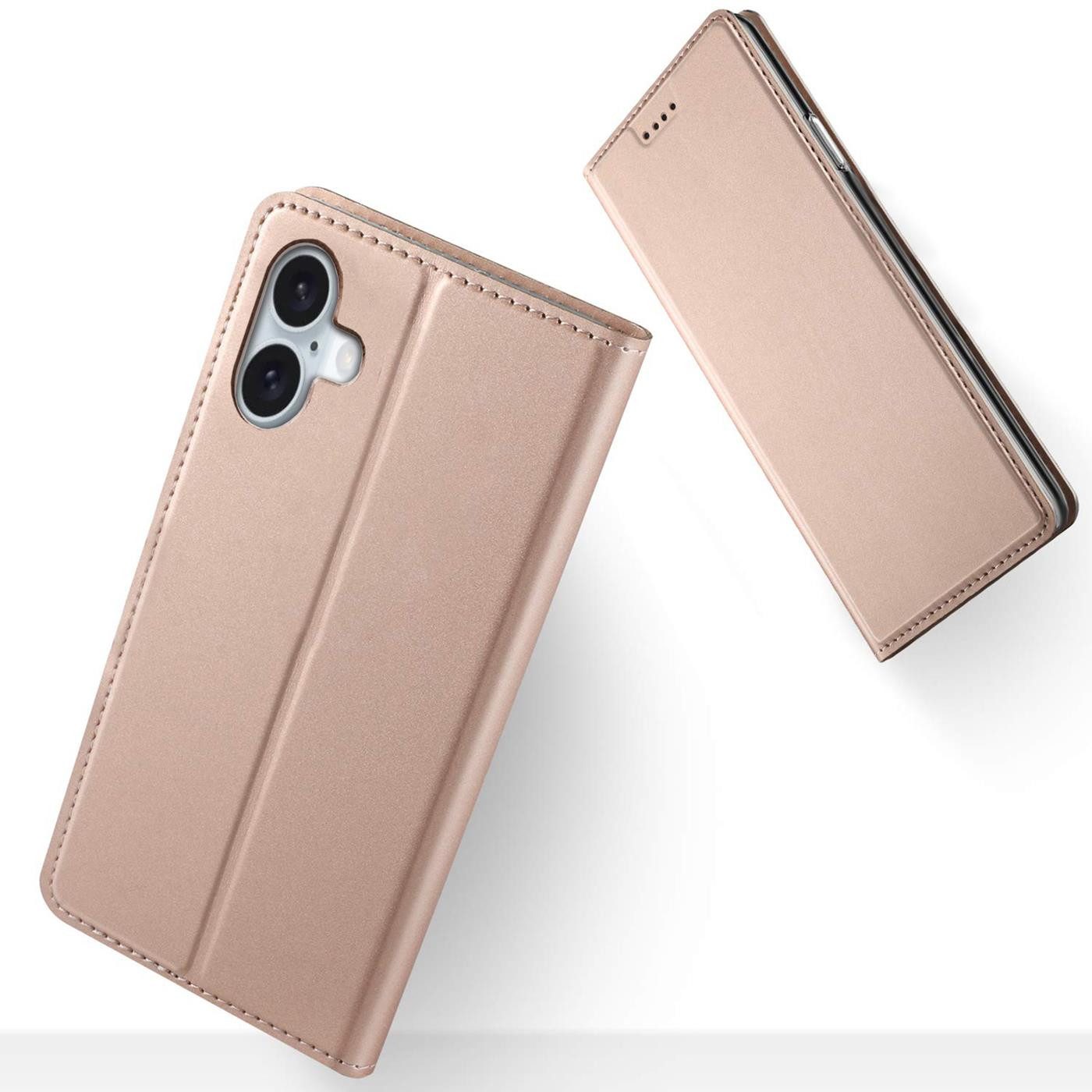 CoolGadget Handyhülle Magnet Case Handy Tasche für Apple iPhone 16 6,1 Zoll, Hülle Klapphülle Ultra Slim Flip Cover für iPhone 16 Schutzhülle