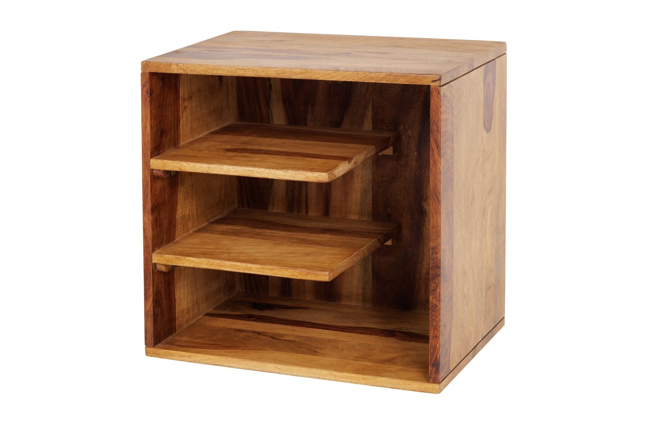 Licht-Erlebnisse Beistelltisch SONGO, aus Holz in Natur 43 x 30 x 43 cm (LxBxH)