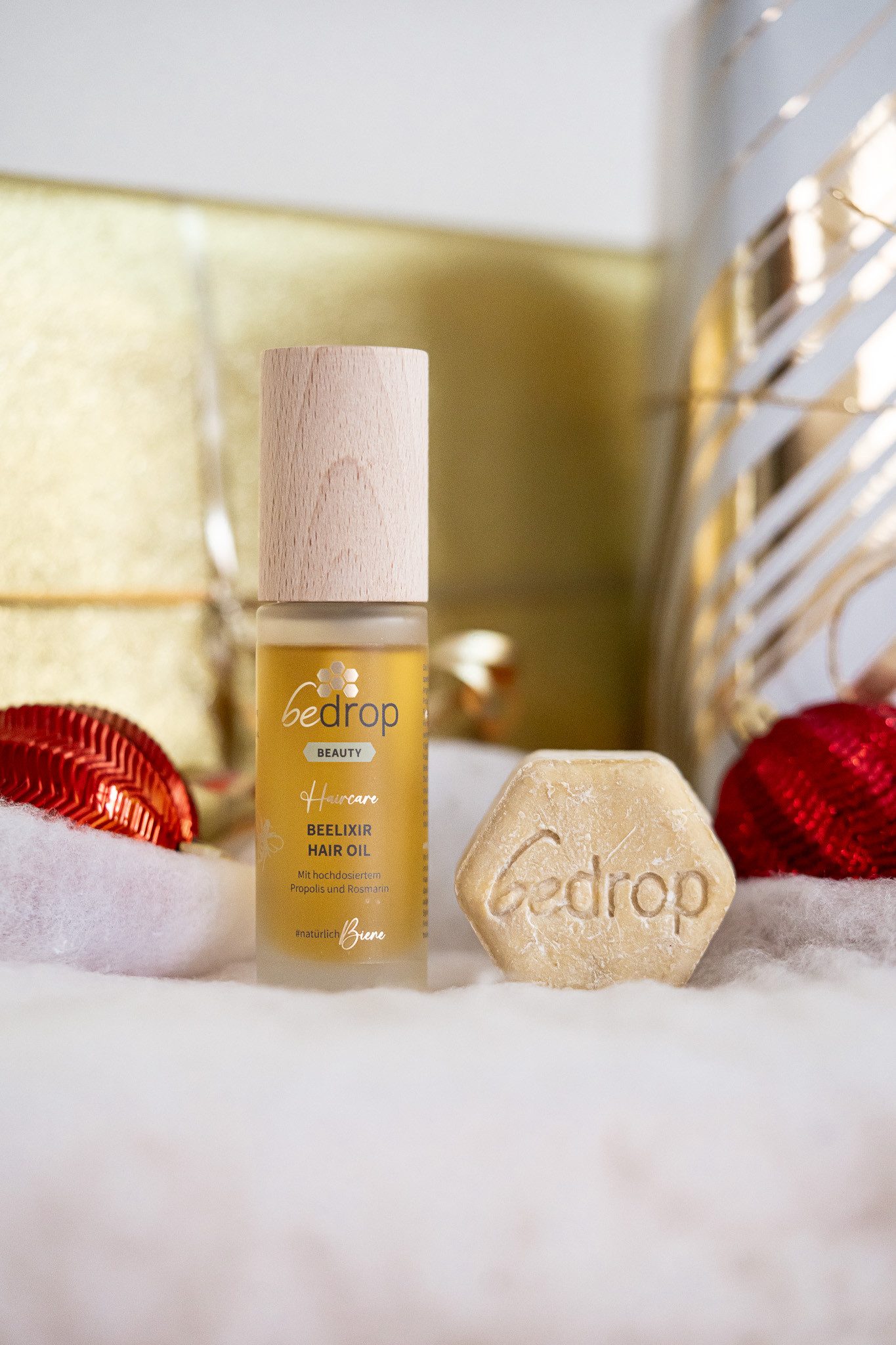 bedrop Haarpflege-Set Beelixir Hair Oil & Gelée Royale festes Shampoo I Geschenkset, Geschenkset Haare, Ideal für die tägliche Haarpflege und -kur.