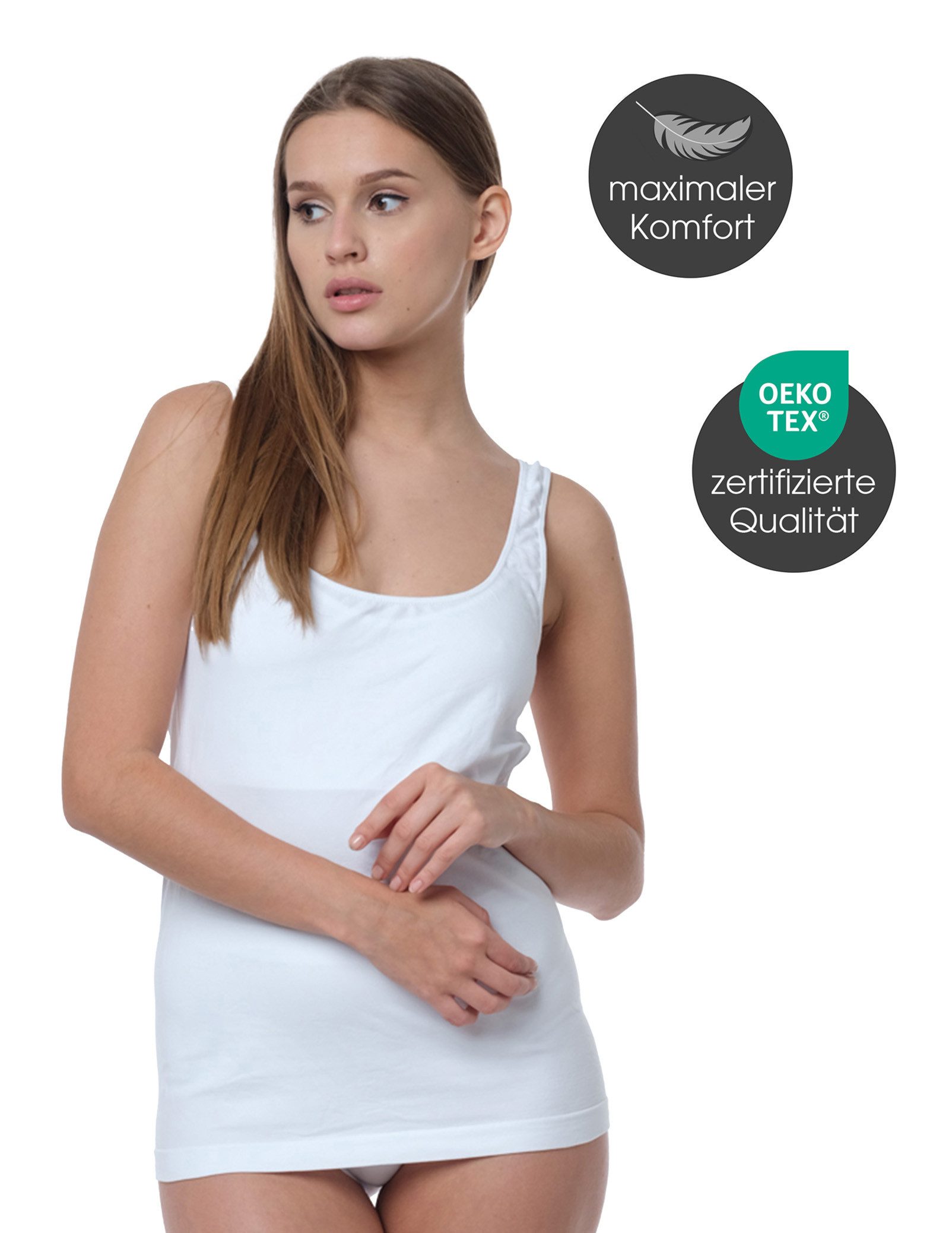 Yenita® Unterhemd Tank Top (4-St) in angenehmer Microfaserqualität – Bild 4 von 4
