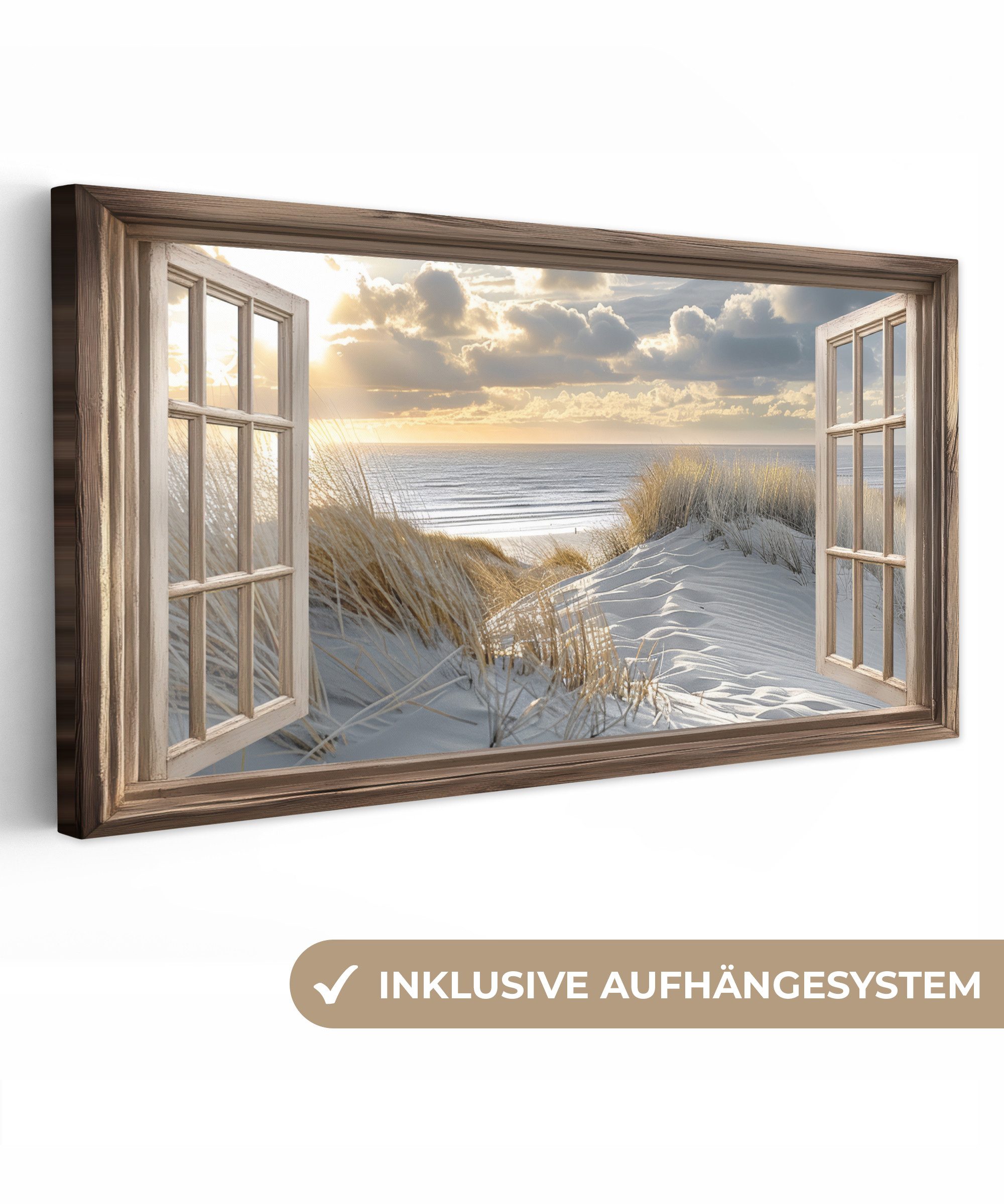 OneMillionCanvasses® Leinwandbild Panorama Aussicht - Strand günstig online kaufen