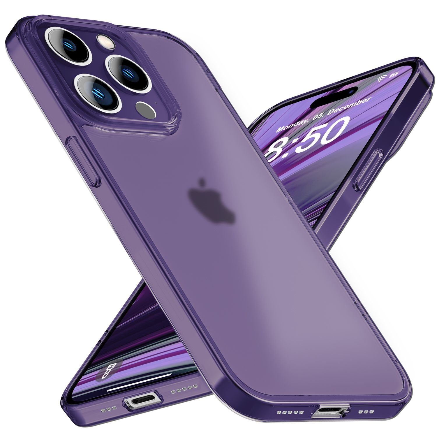 Nalia Smartphone-Hülle Apple iPhone 14 Pro Max 17 cm (6,7 Zoll), Extrem Dünnes Mattes Hardcase / 0,3mm Schlanke Hülle / Durchscheinend