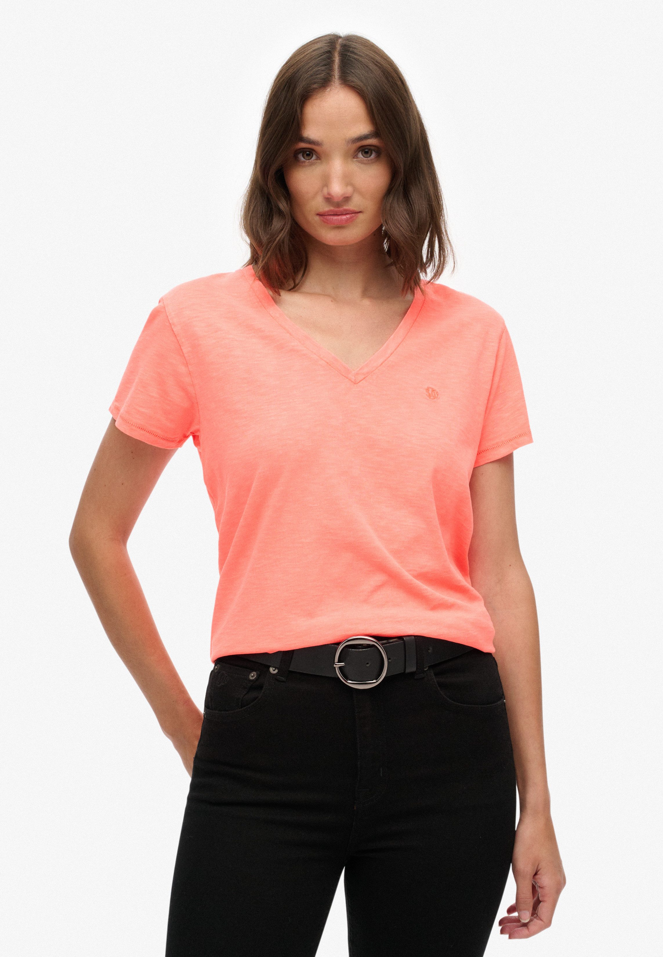 Superdry T-Shirt STUDIOS SLUB EMB VEE günstig online kaufen