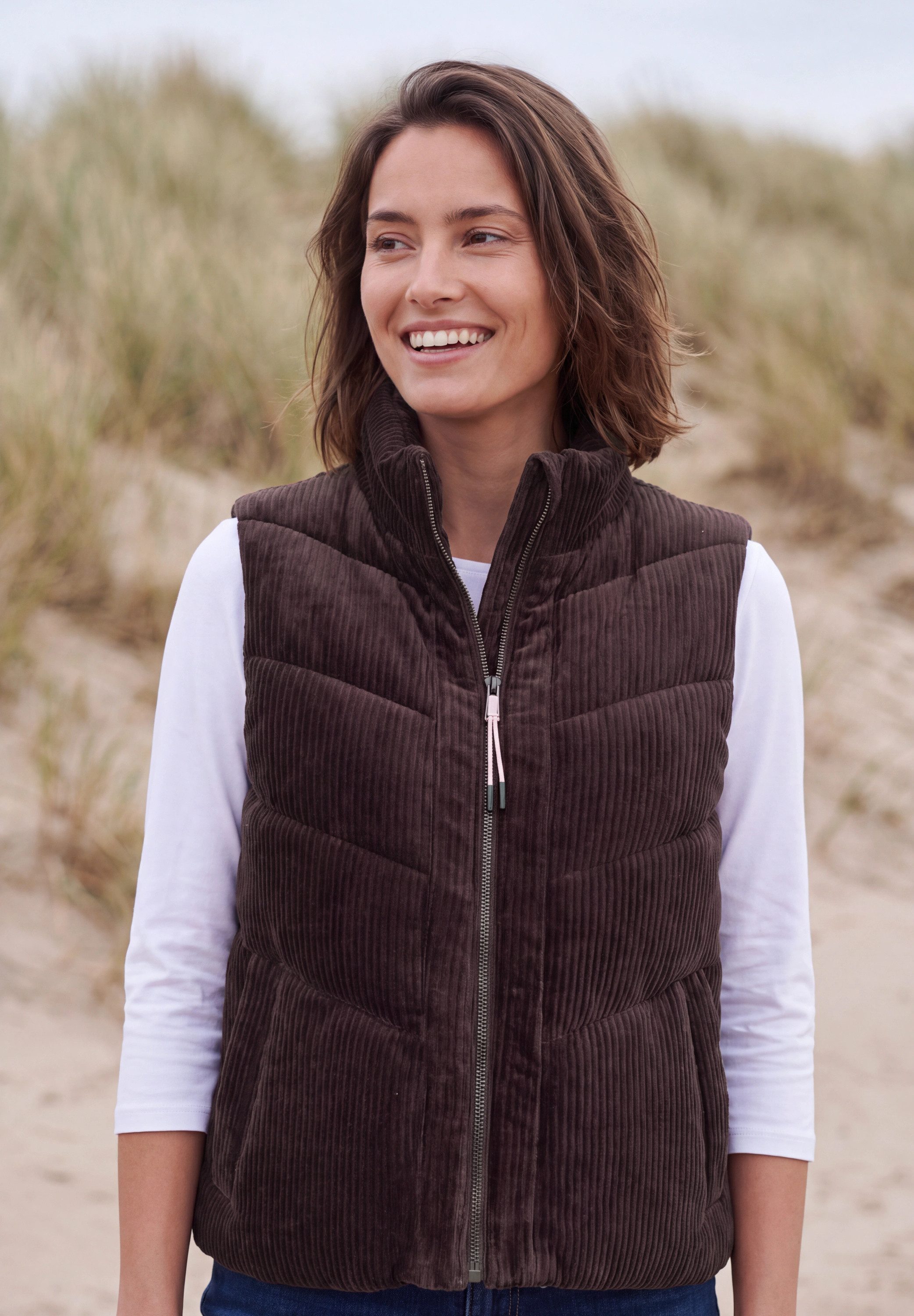 CECIL Cordweste mit Steppmuster und Zipper