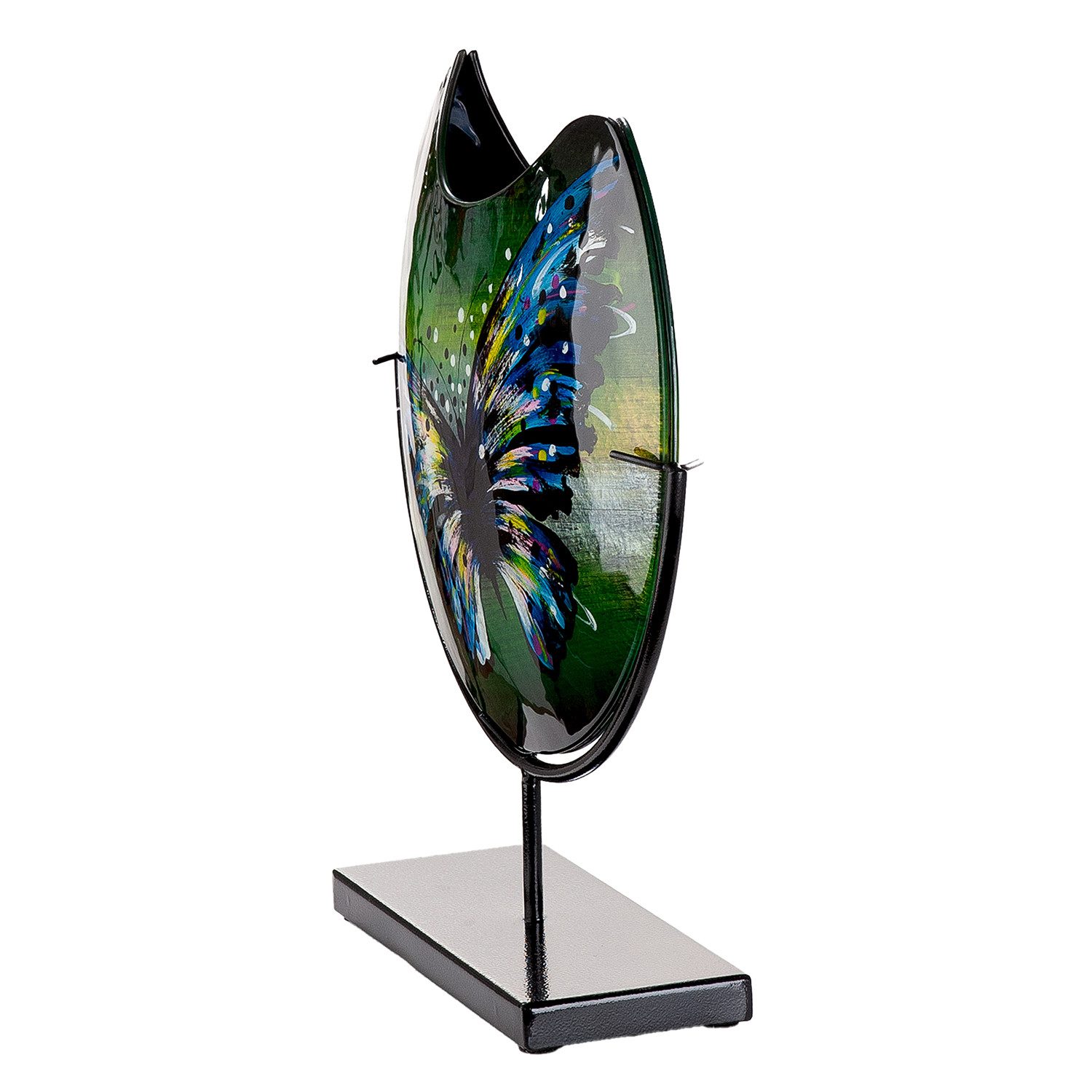 GILDE Bodenvase Schmetterling (1 St), Innenwände sind handbemalt, nicht wasserdicht