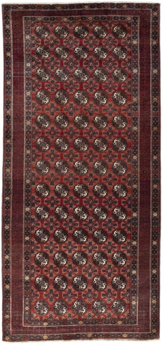 Orientteppich Turkaman 141x296 Handgeknüpfter Orientteppich / Perserteppich Läufer, Nain Trading, rechteckig, Höhe: 6 mm