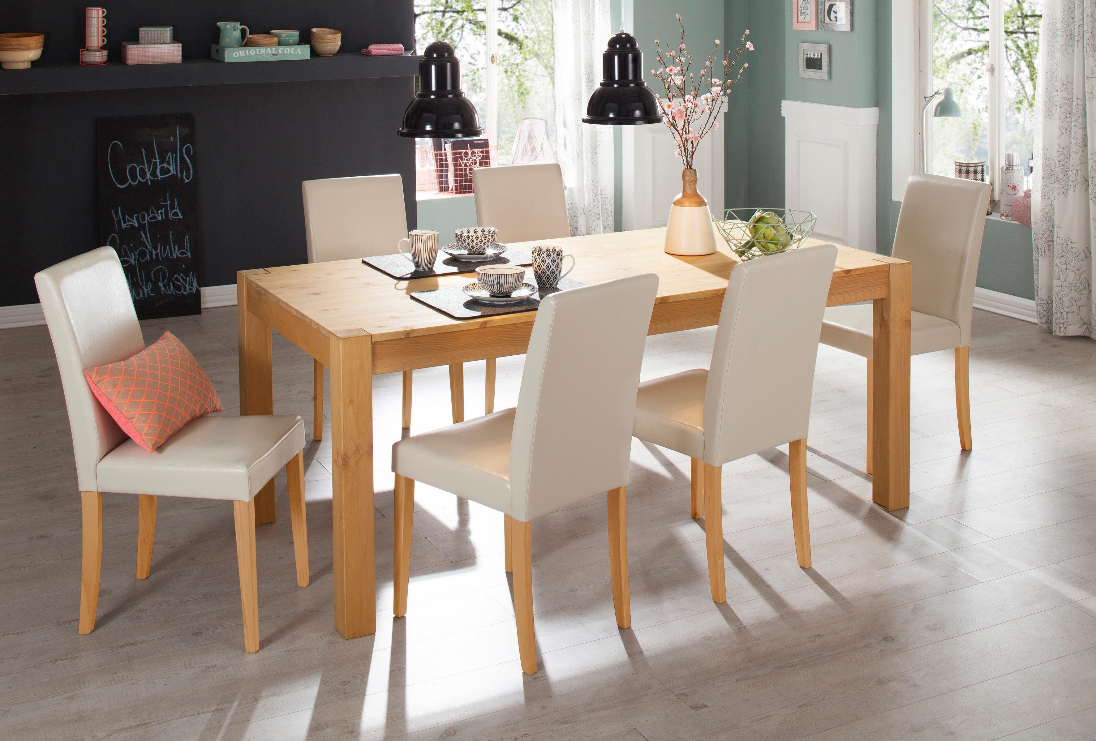 Home affaire Essgruppe (9-tlg.), aus massivem Kiefernholz online kaufen